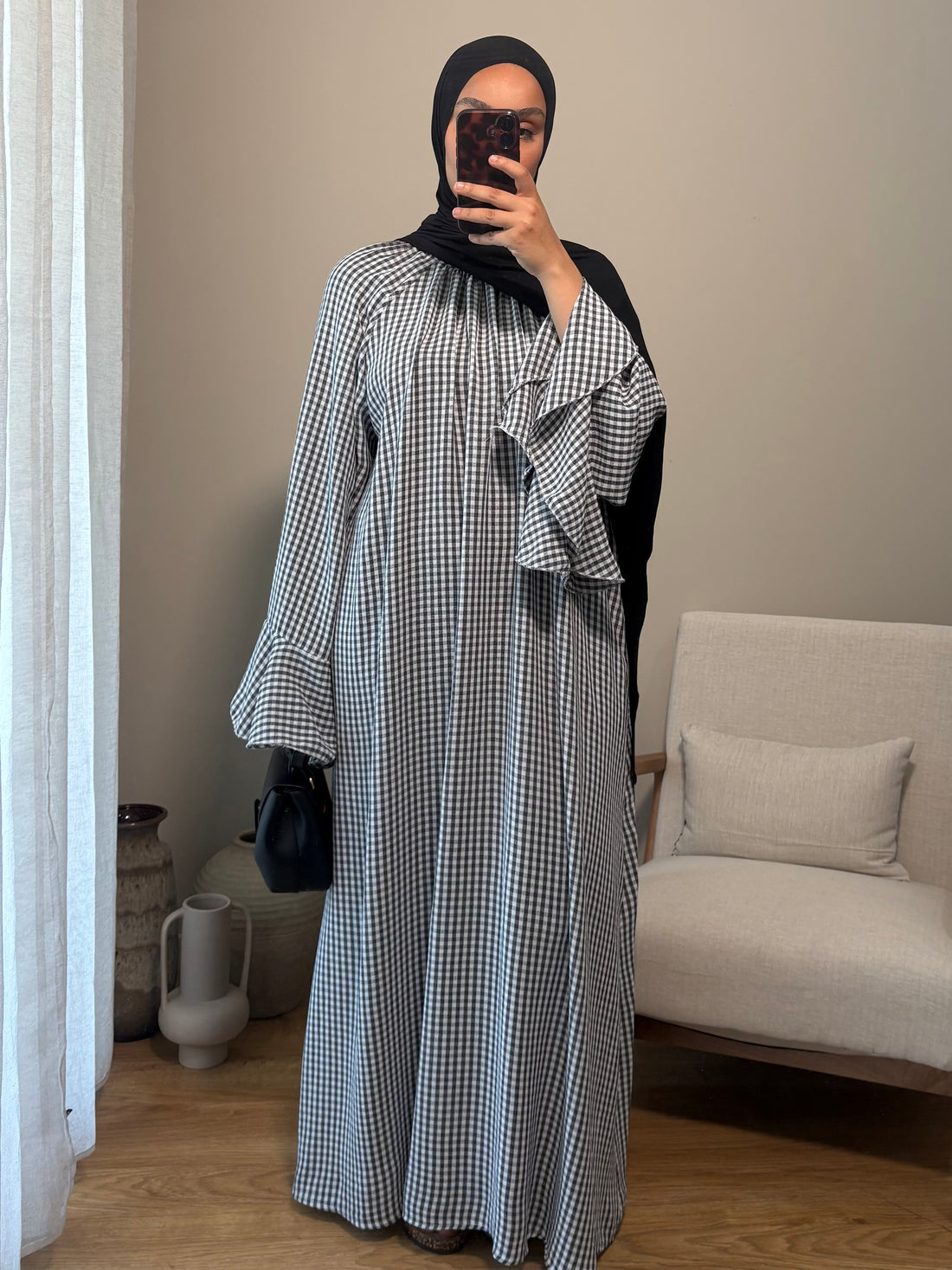 Robe Vichy | Noir