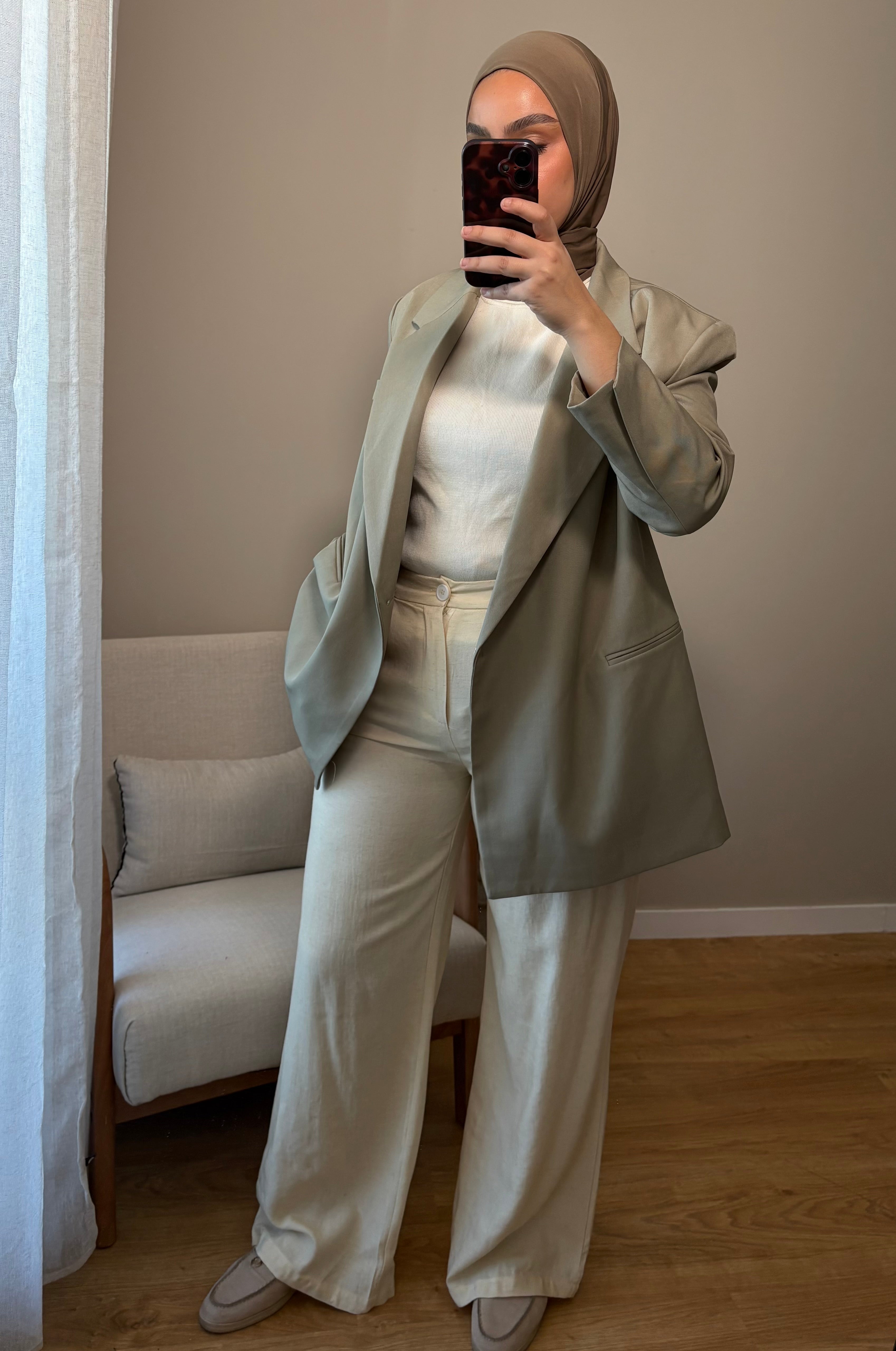 Pantalon en lin | Beige
