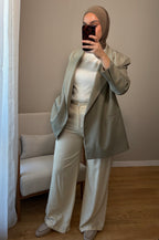 Pantalon en lin | Beige ivoire