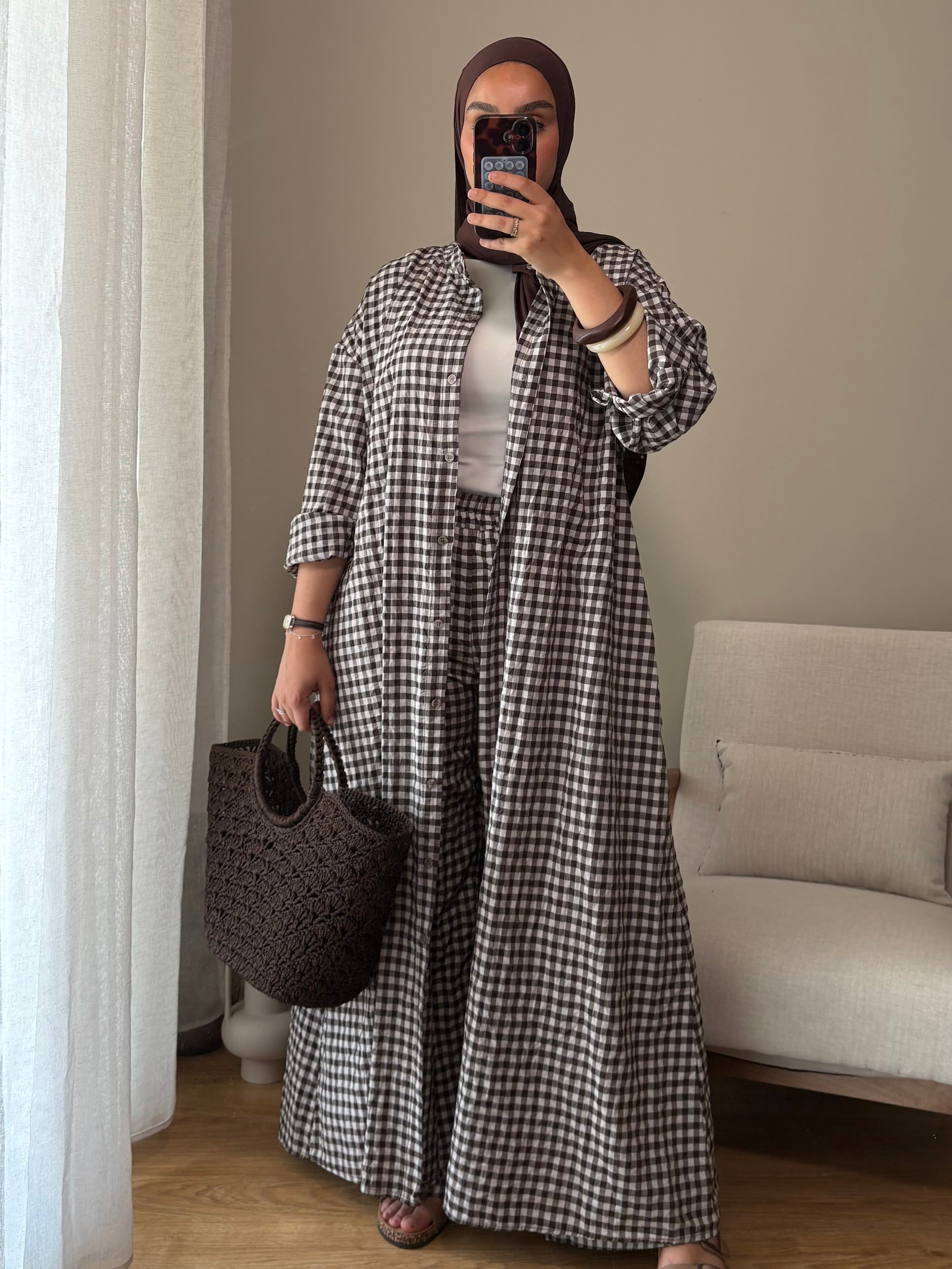 Ensemble Vichy | Marron