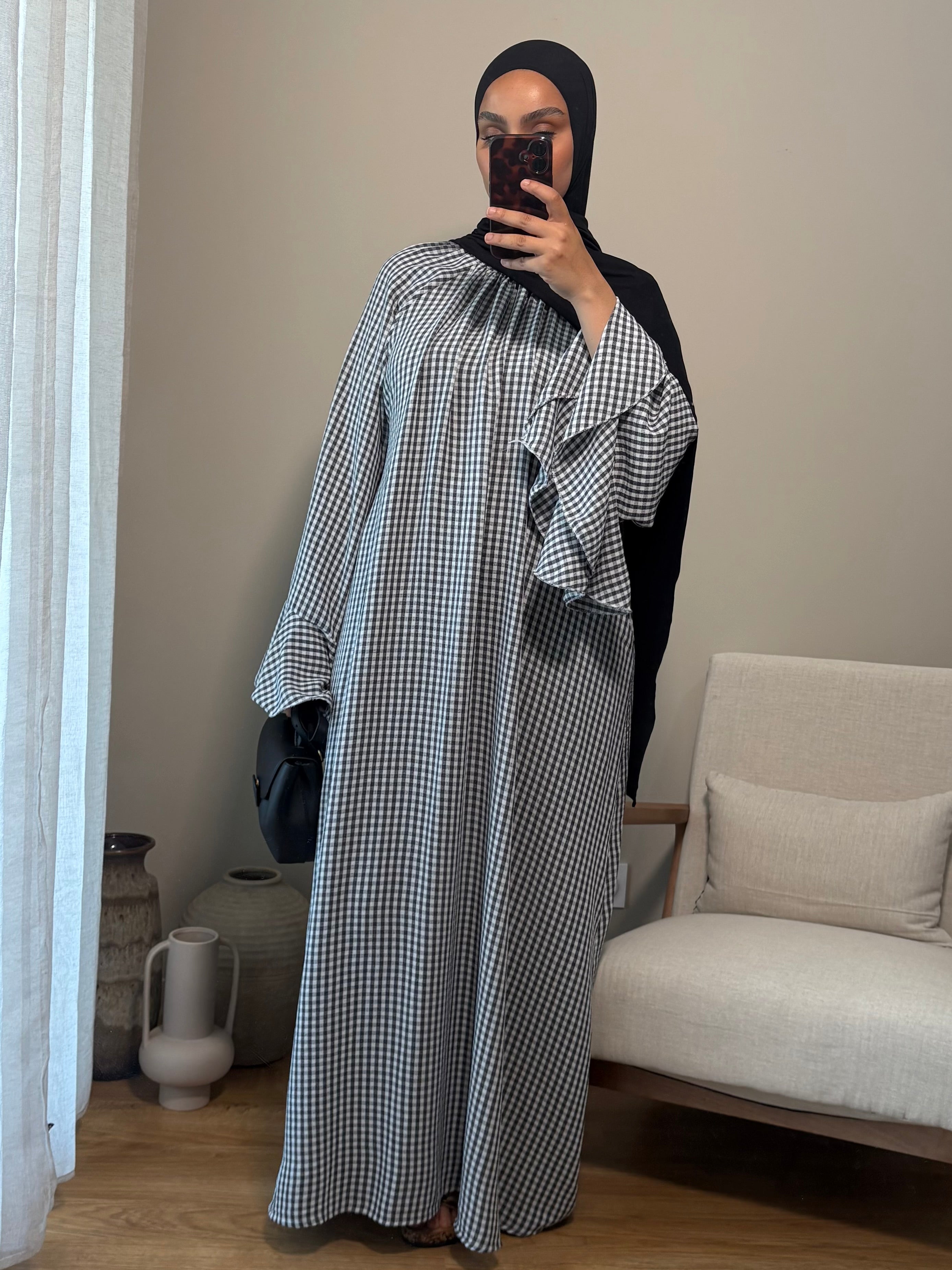 Robe Vichy | Noir