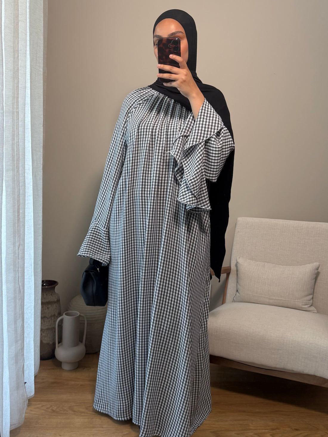 Robe Vichy | Noir
