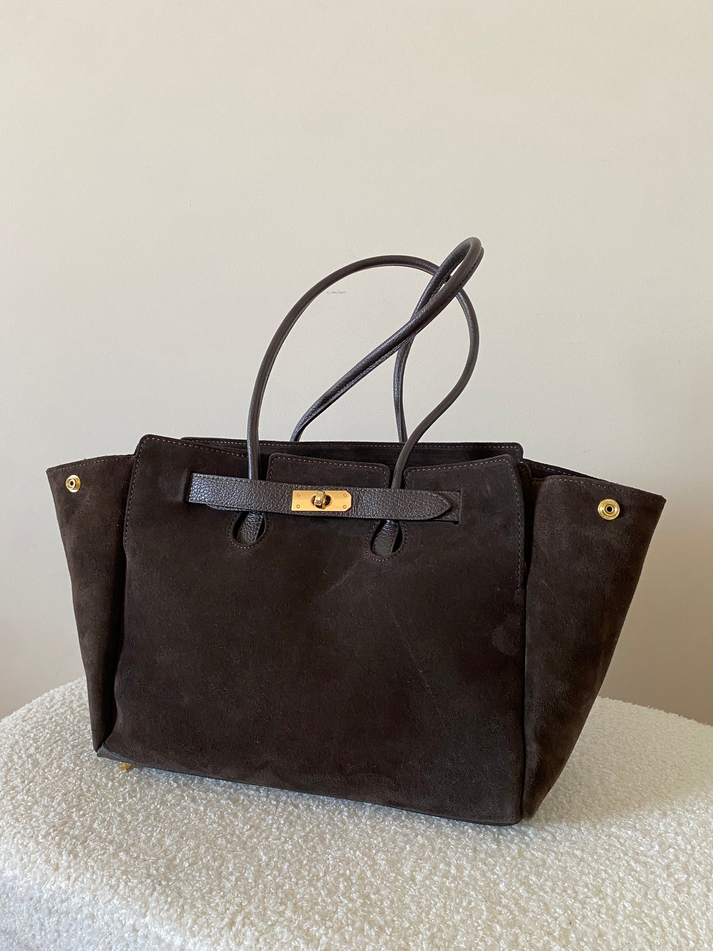 Sac Hailey en Cuir Suède marron