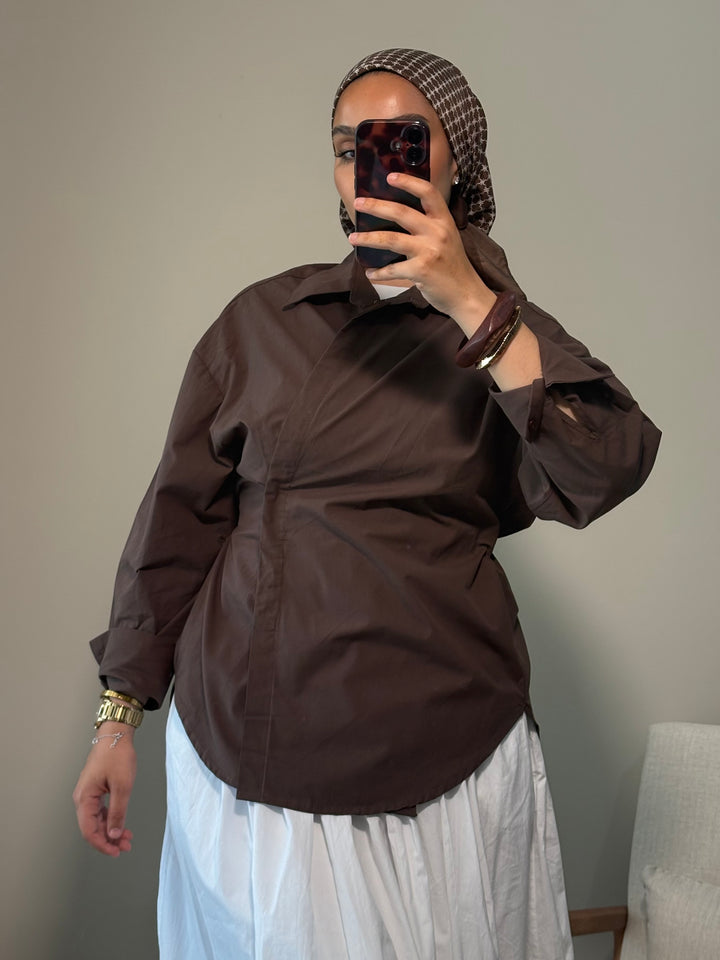 Chemise ajustable | Marron