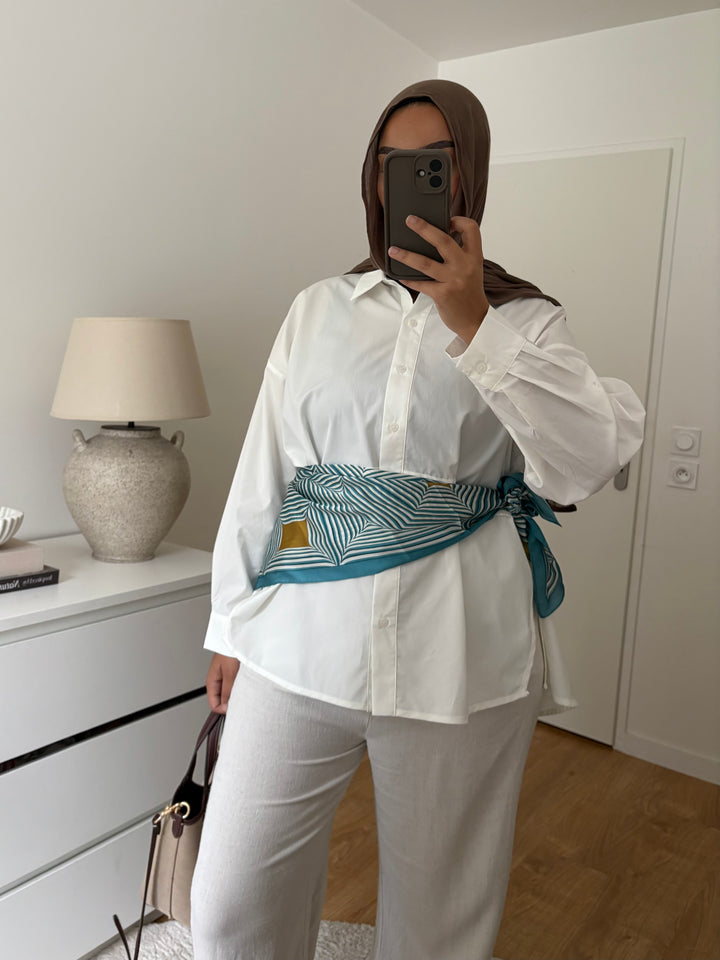 Chemise Blanche à fentes