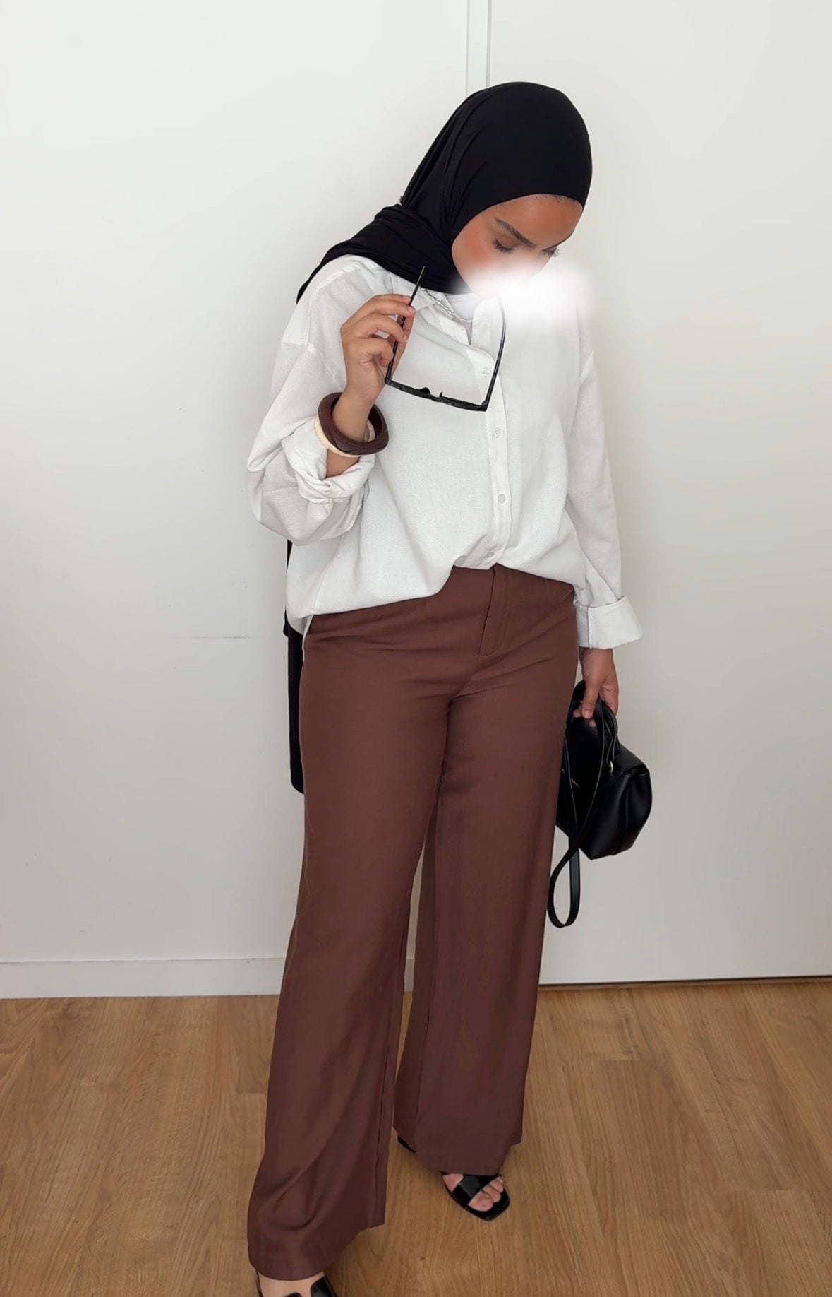 Pantalon en lin | Marron