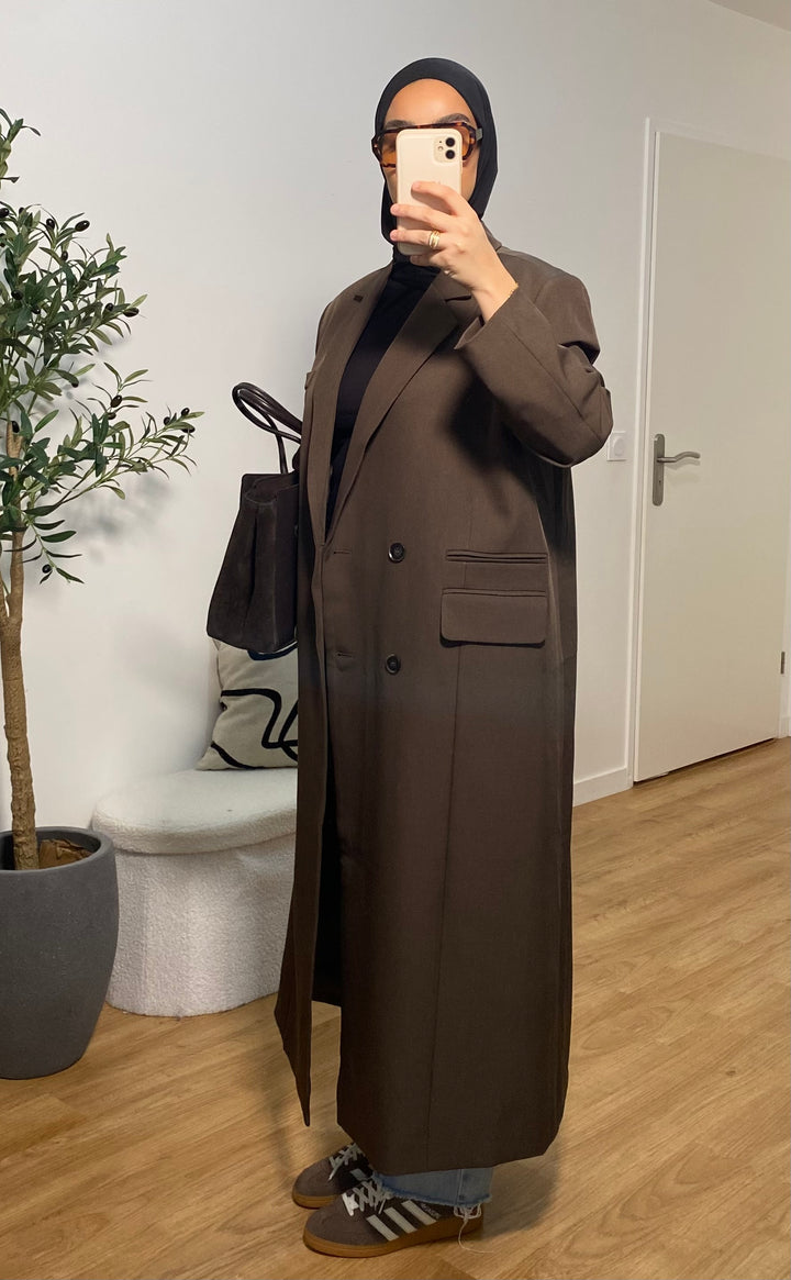 Blazer Long Nina marron