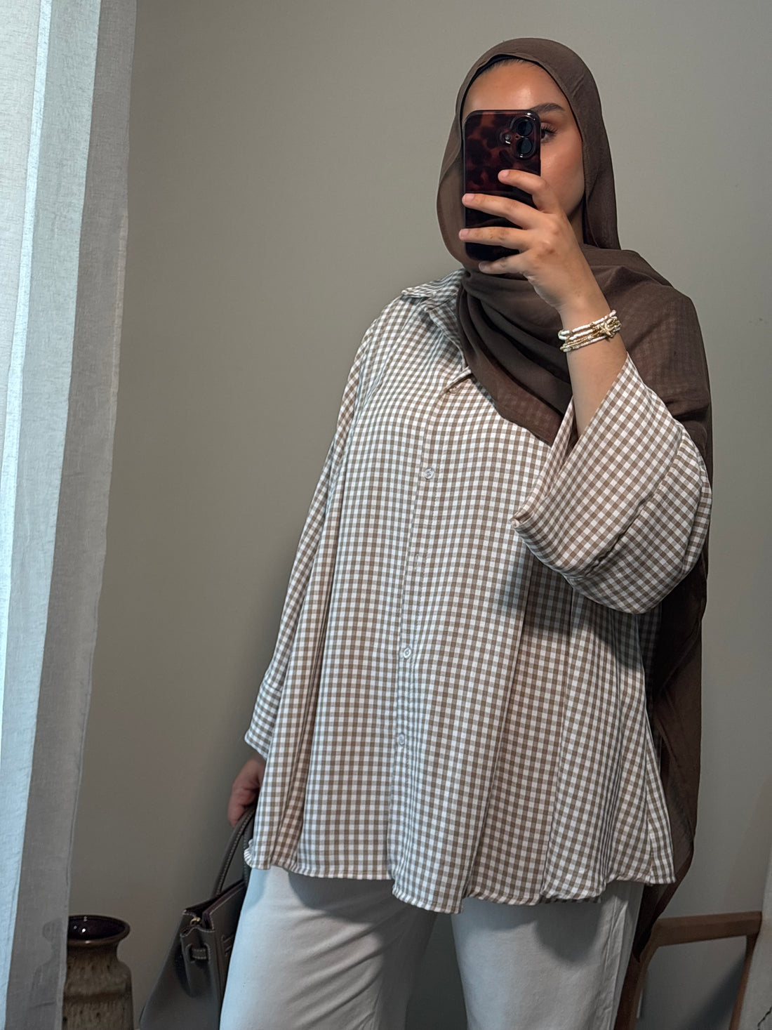 Chemise Vichy | Beige