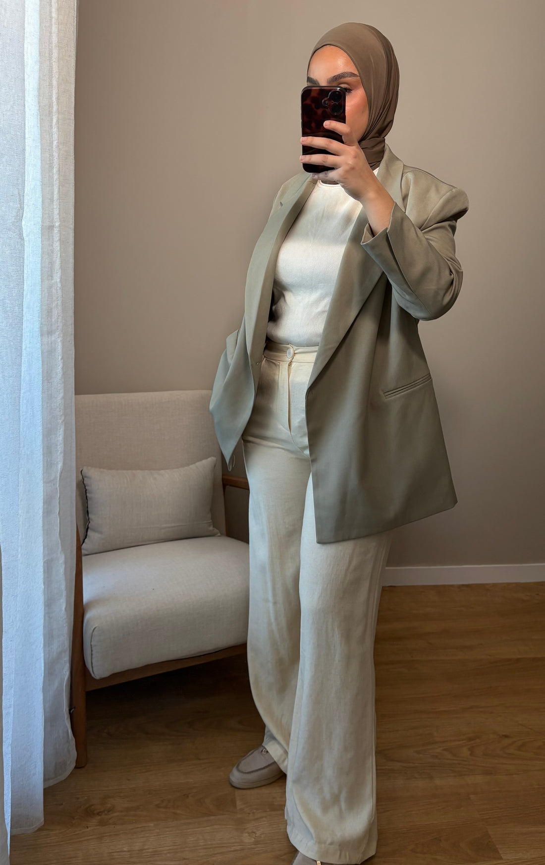 Pantalon en lin | Beige