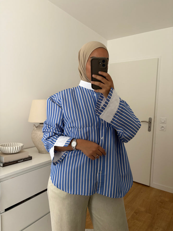 Chemise Bleue Rayée