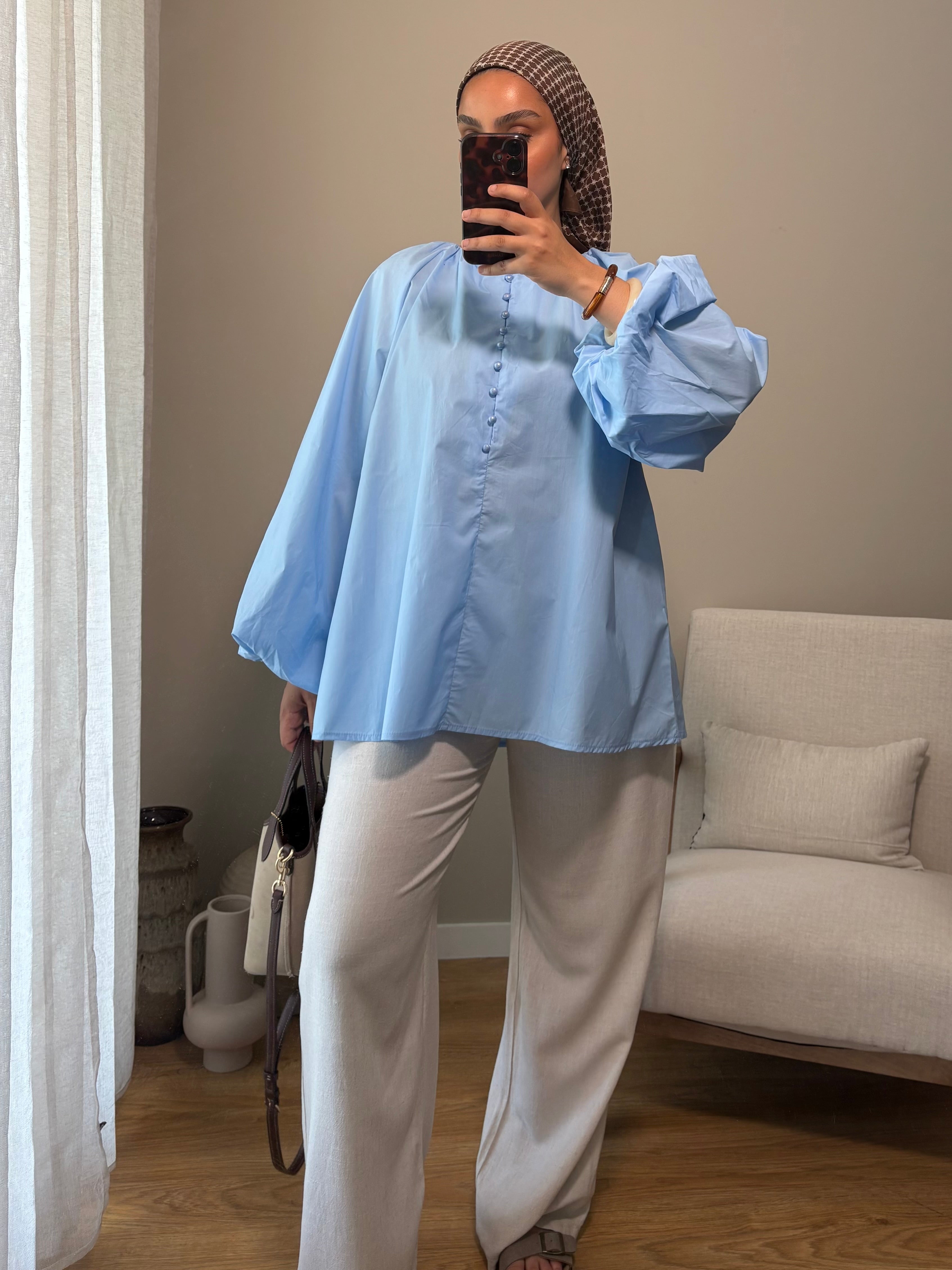 Blouse Delya | Bleue
