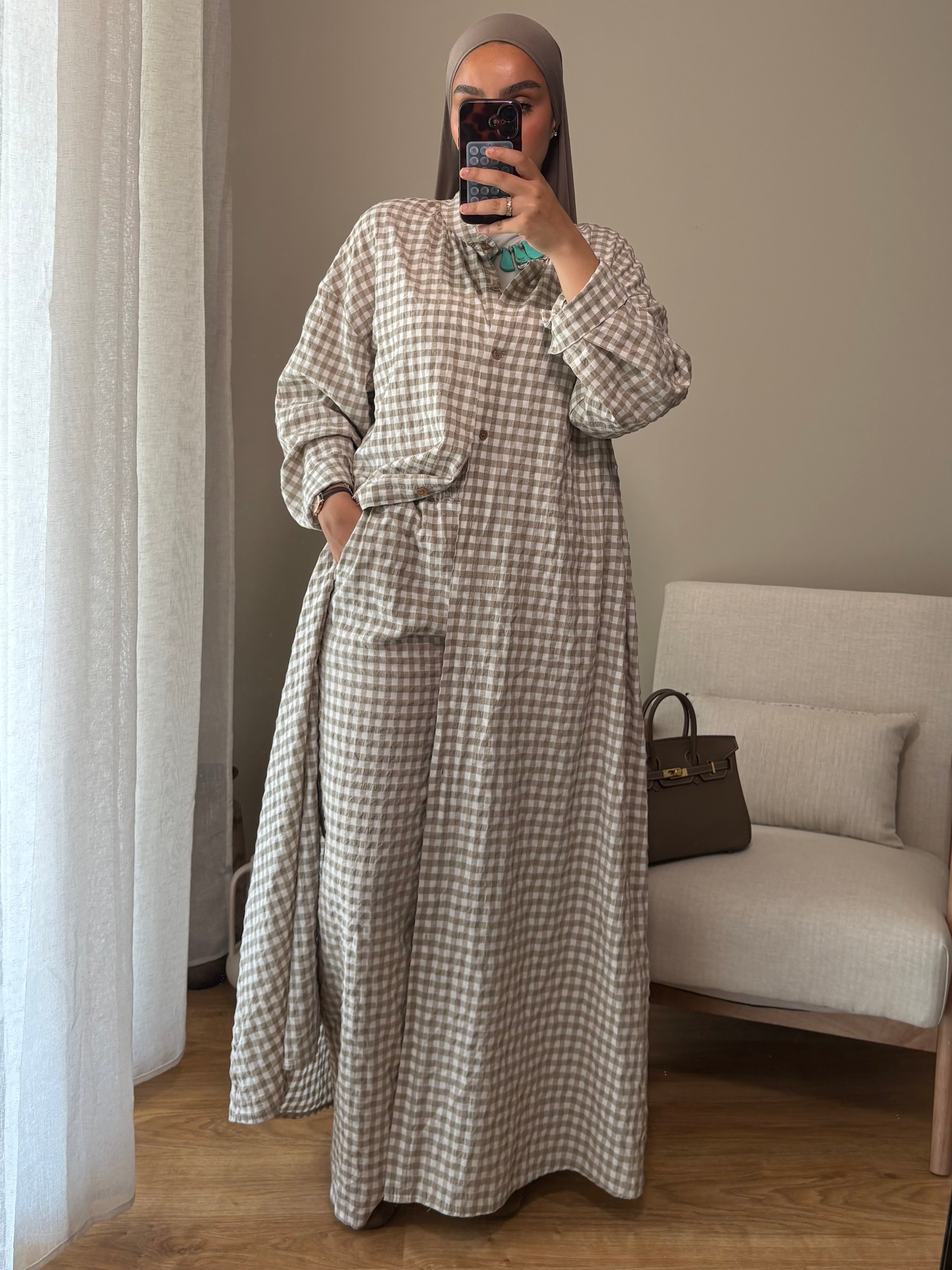 Ensemble Vichy | Taupe