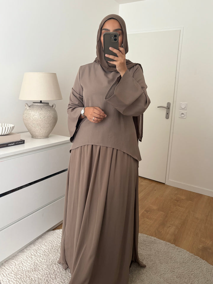 Ensemble Lylia taupe