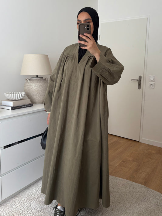 Robe Fluffy Kaki