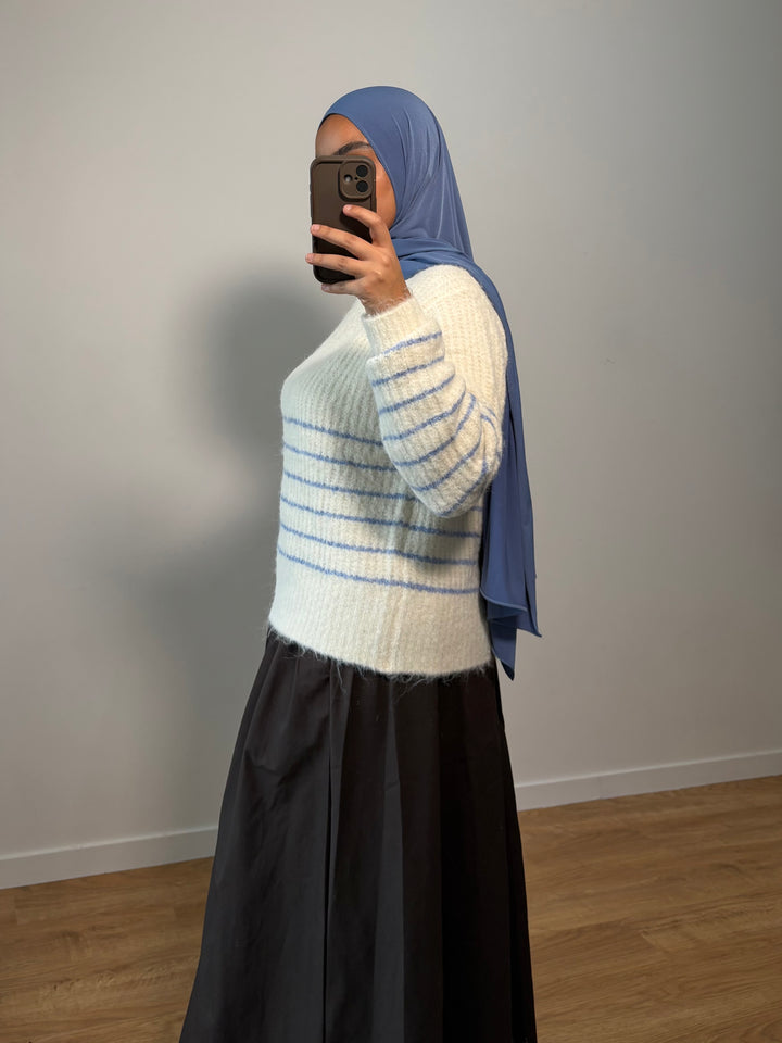 Pull Rayures Bleu