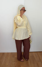 Pantalon en lin | Marron