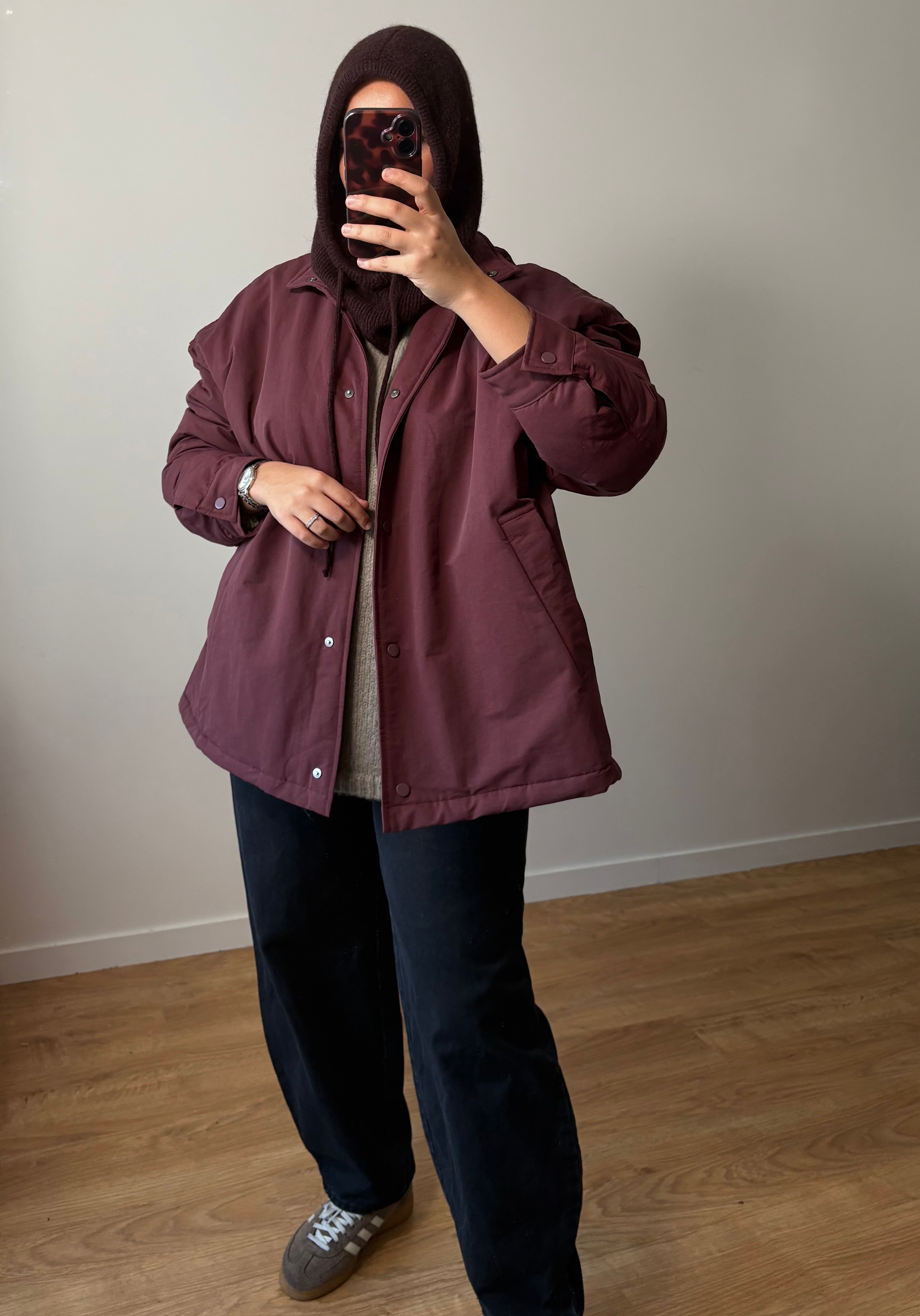 Manteau Oversize Burgundy