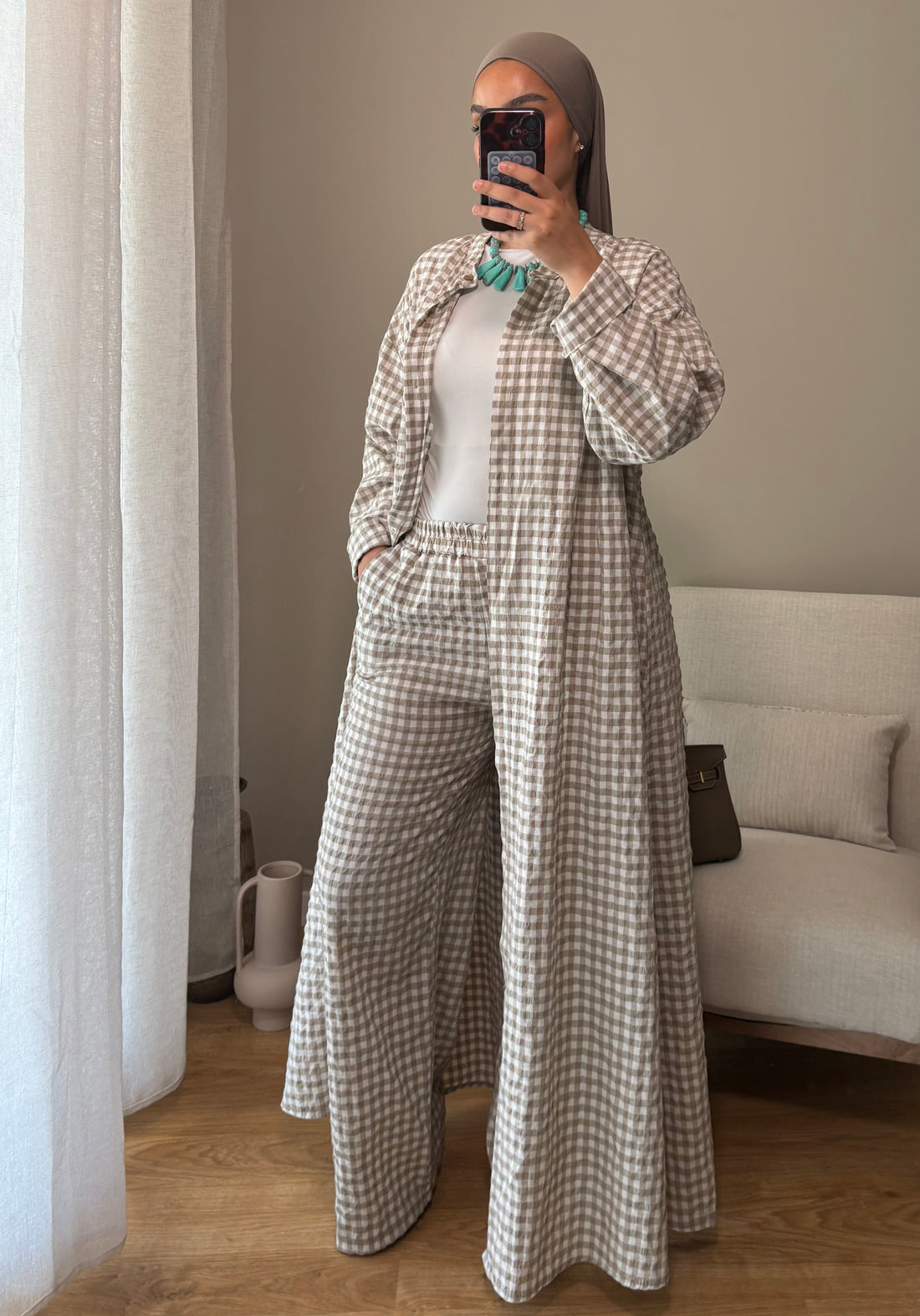 Ensemble Vichy | Taupe