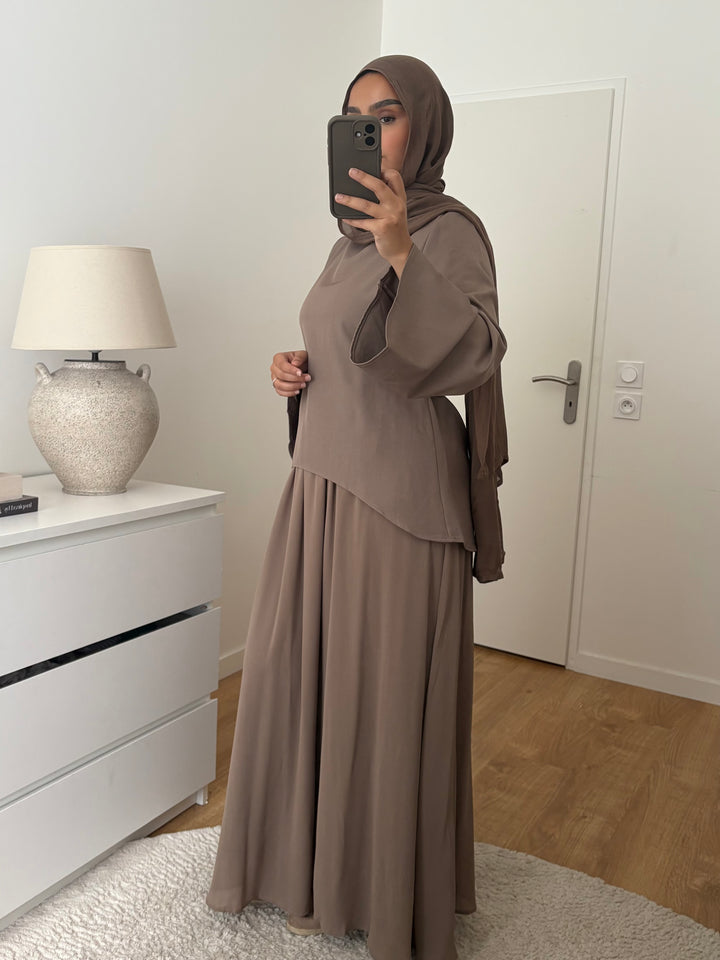 Ensemble Lylia taupe