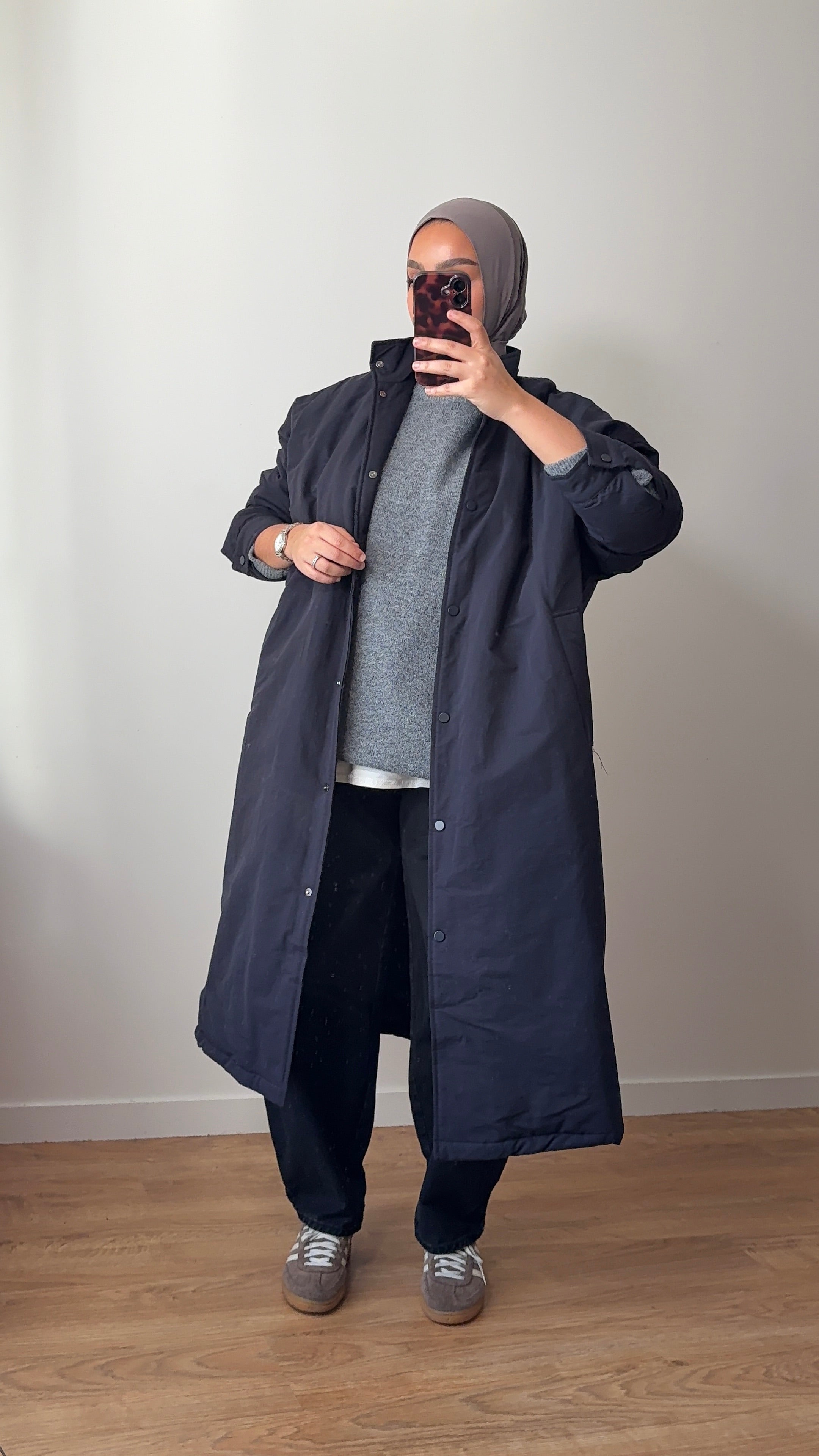 Manteau Oversize Long Blue Navy