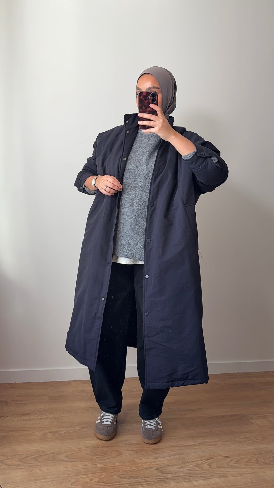 Manteau Oversize Long Blue Navy