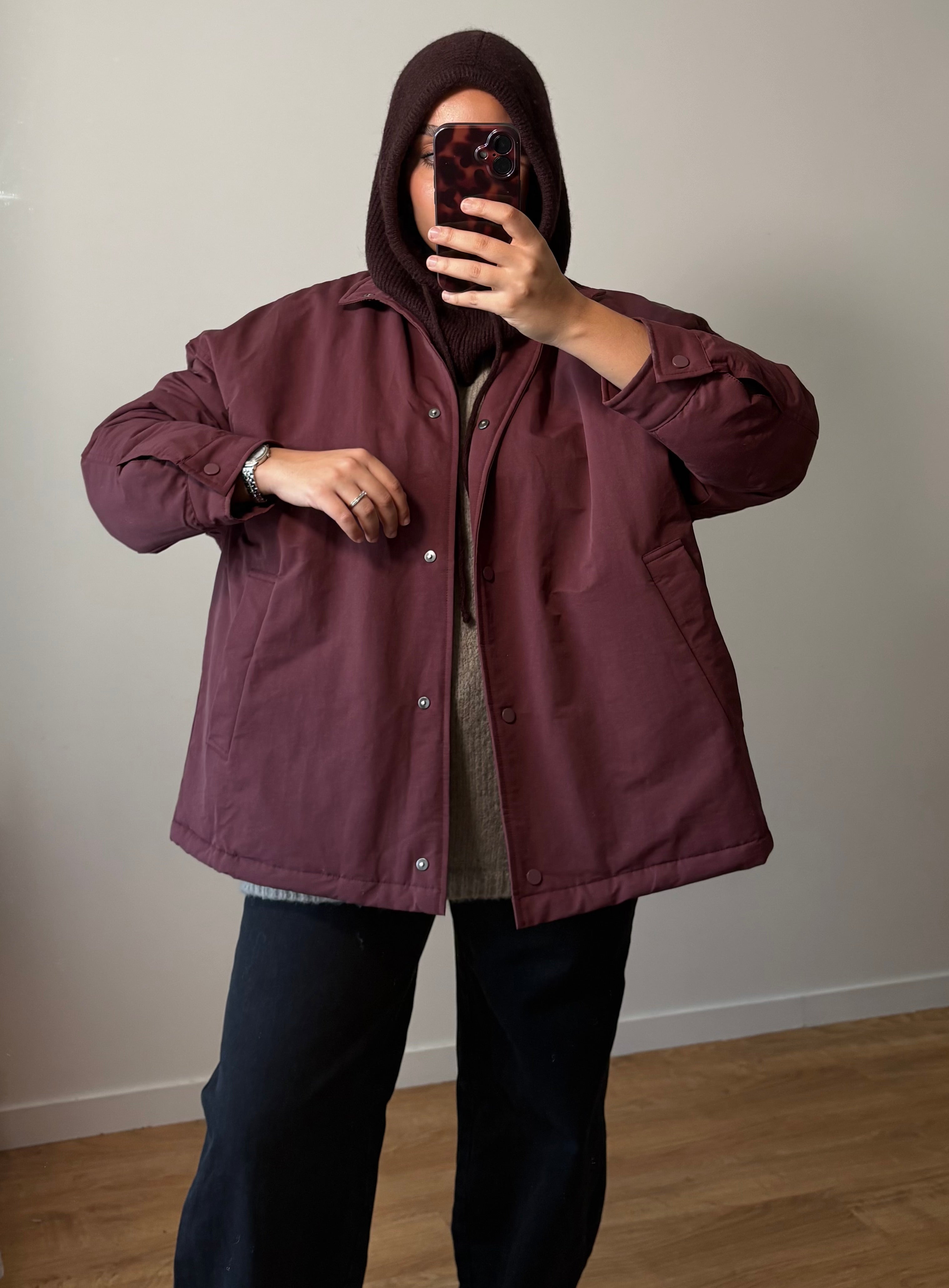 Manteau Oversize Burgundy