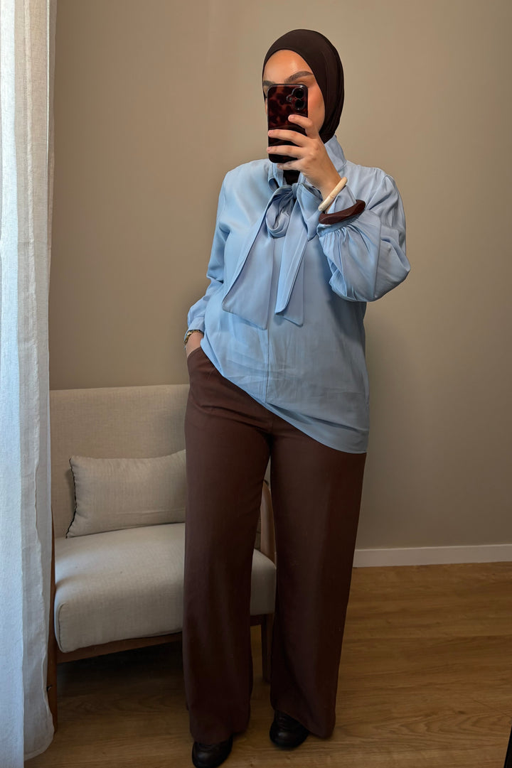 Pantalon en lin | Marron