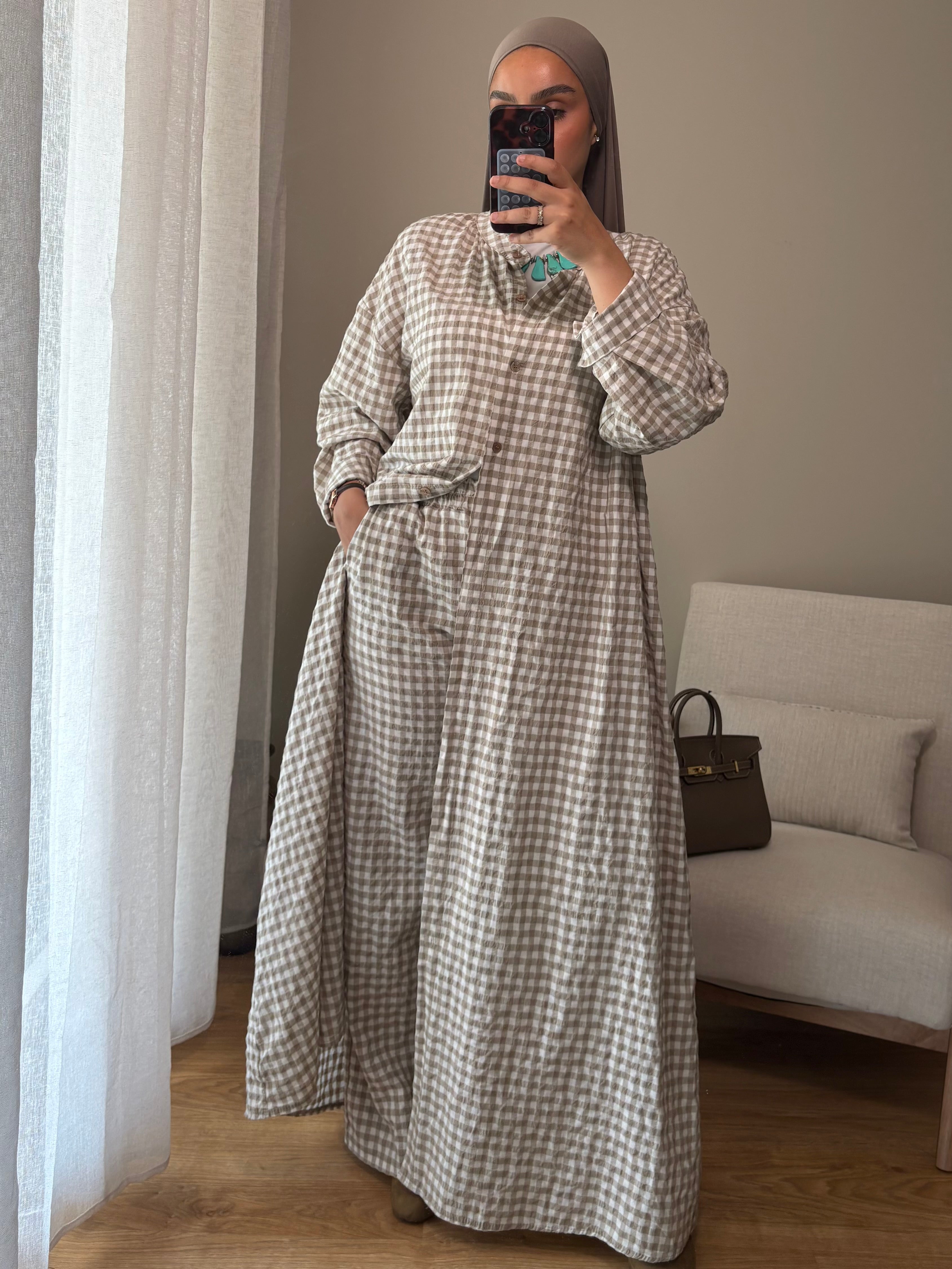 Ensemble Vichy | Taupe