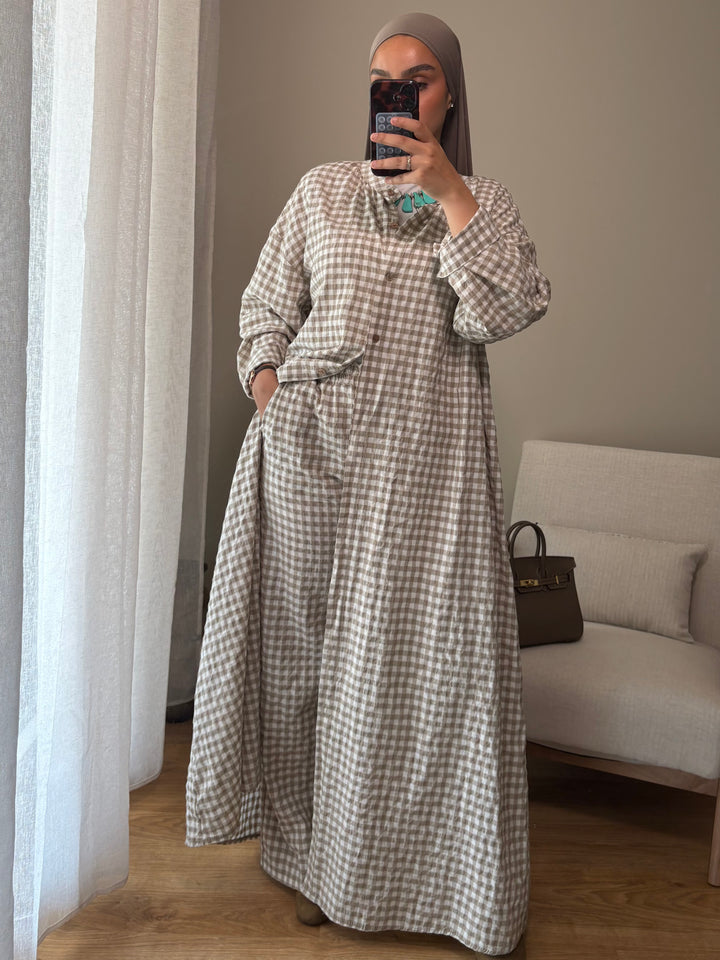 Ensemble Vichy | Taupe