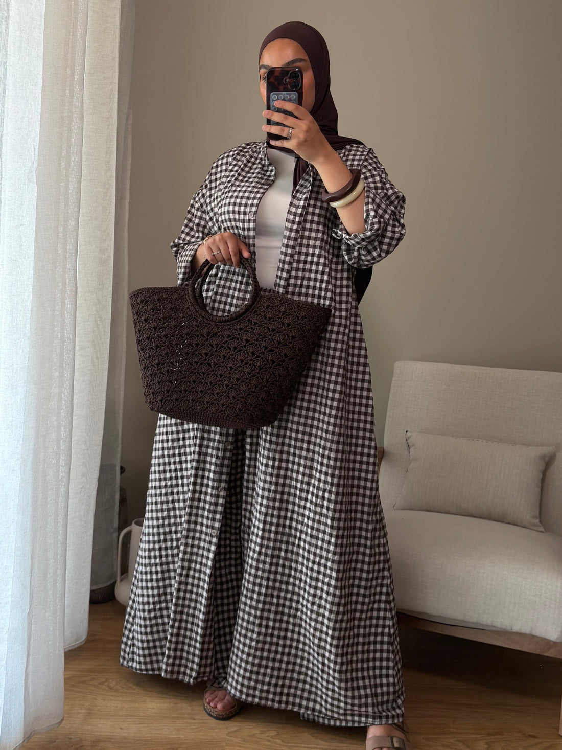 Ensemble Vichy | Marron