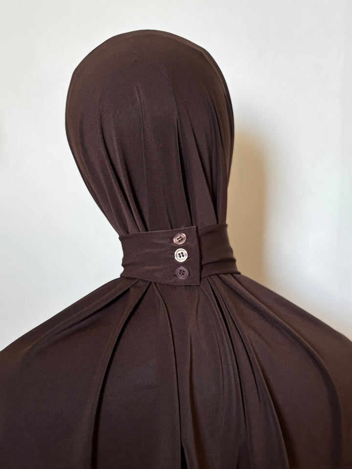 Hijab cagoule à boutonner