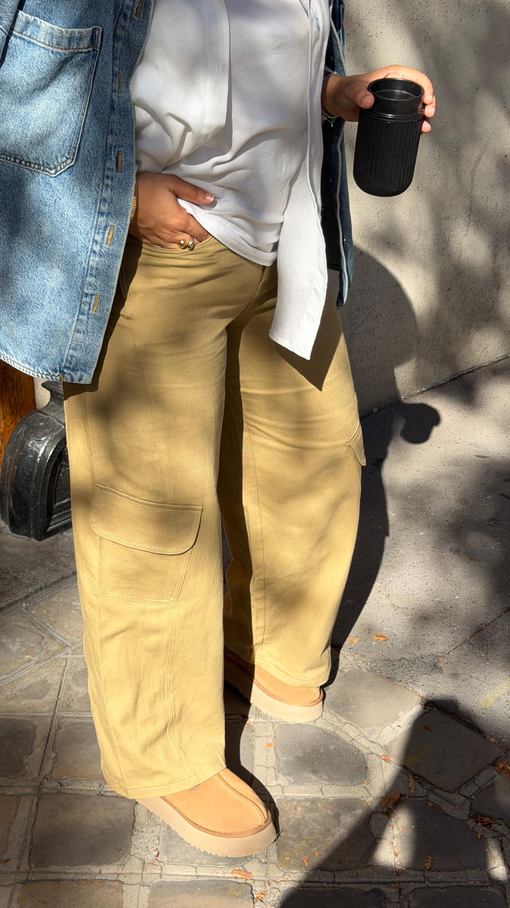 Pantalon cargo | Beige