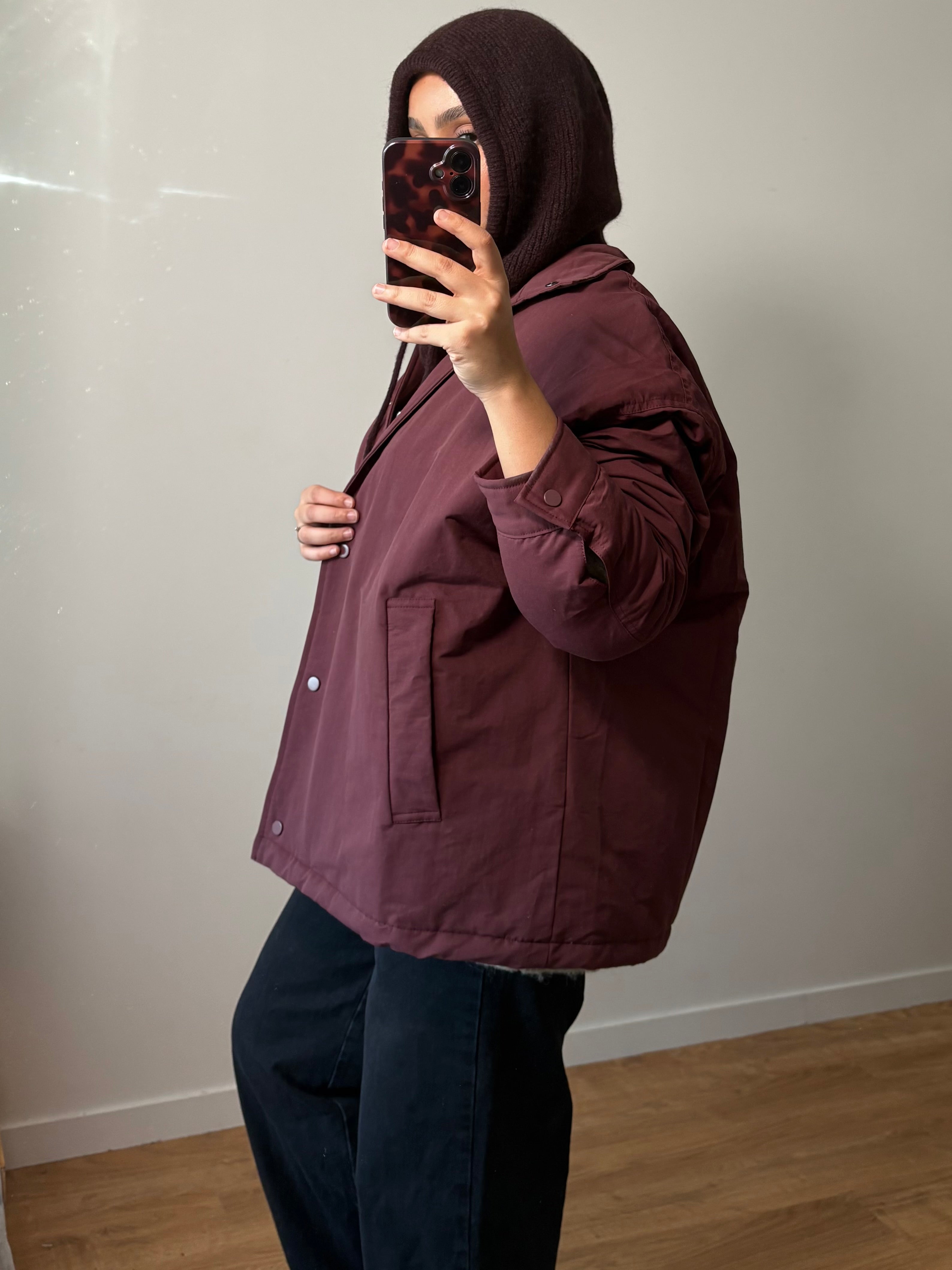Manteau Oversize Burgundy