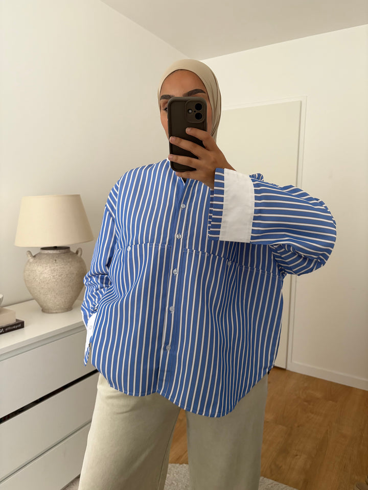 Chemise Bleue Rayée
