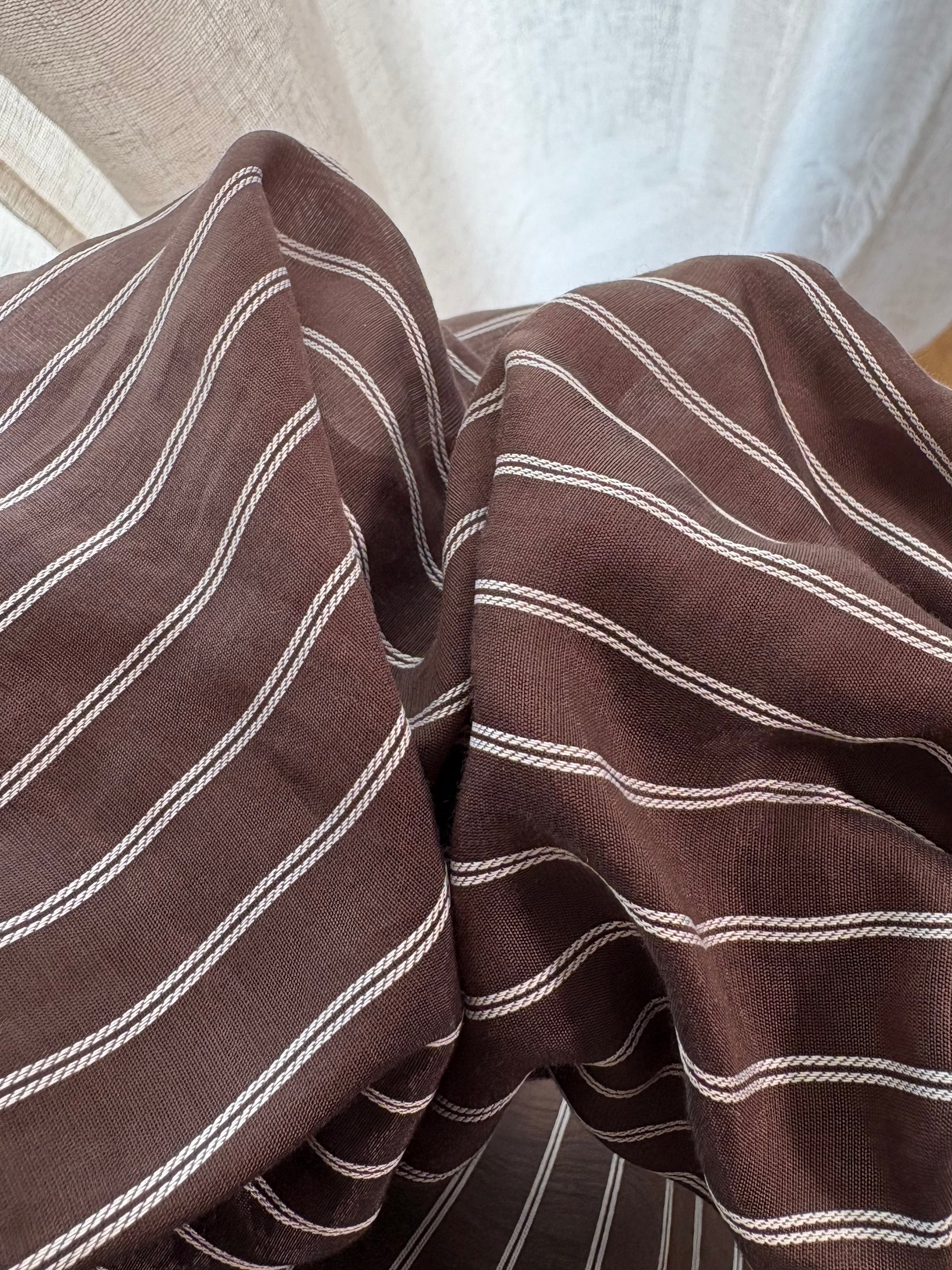 Robe à rayure | Marron