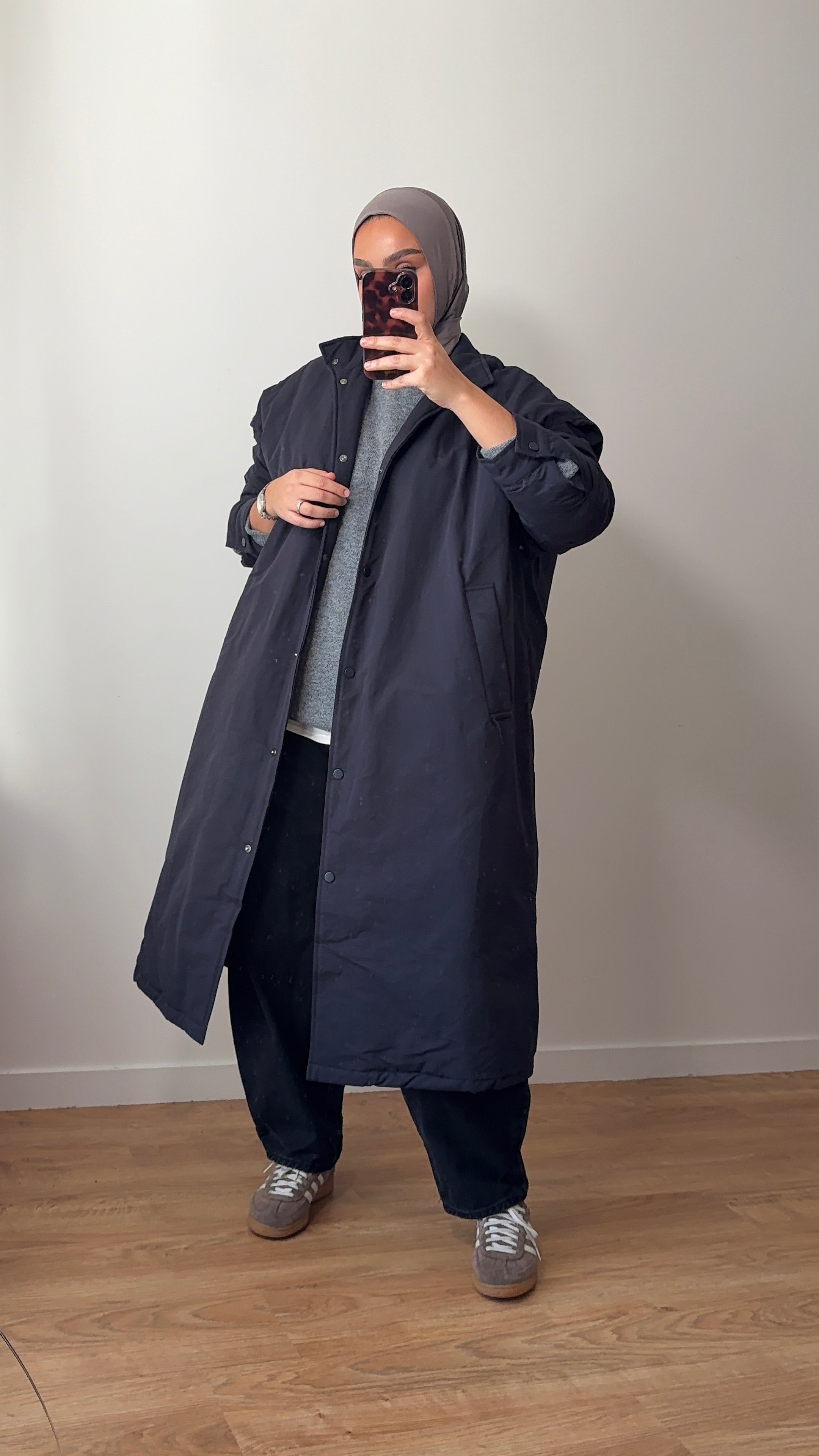 Manteau Oversize Long Blue Navy