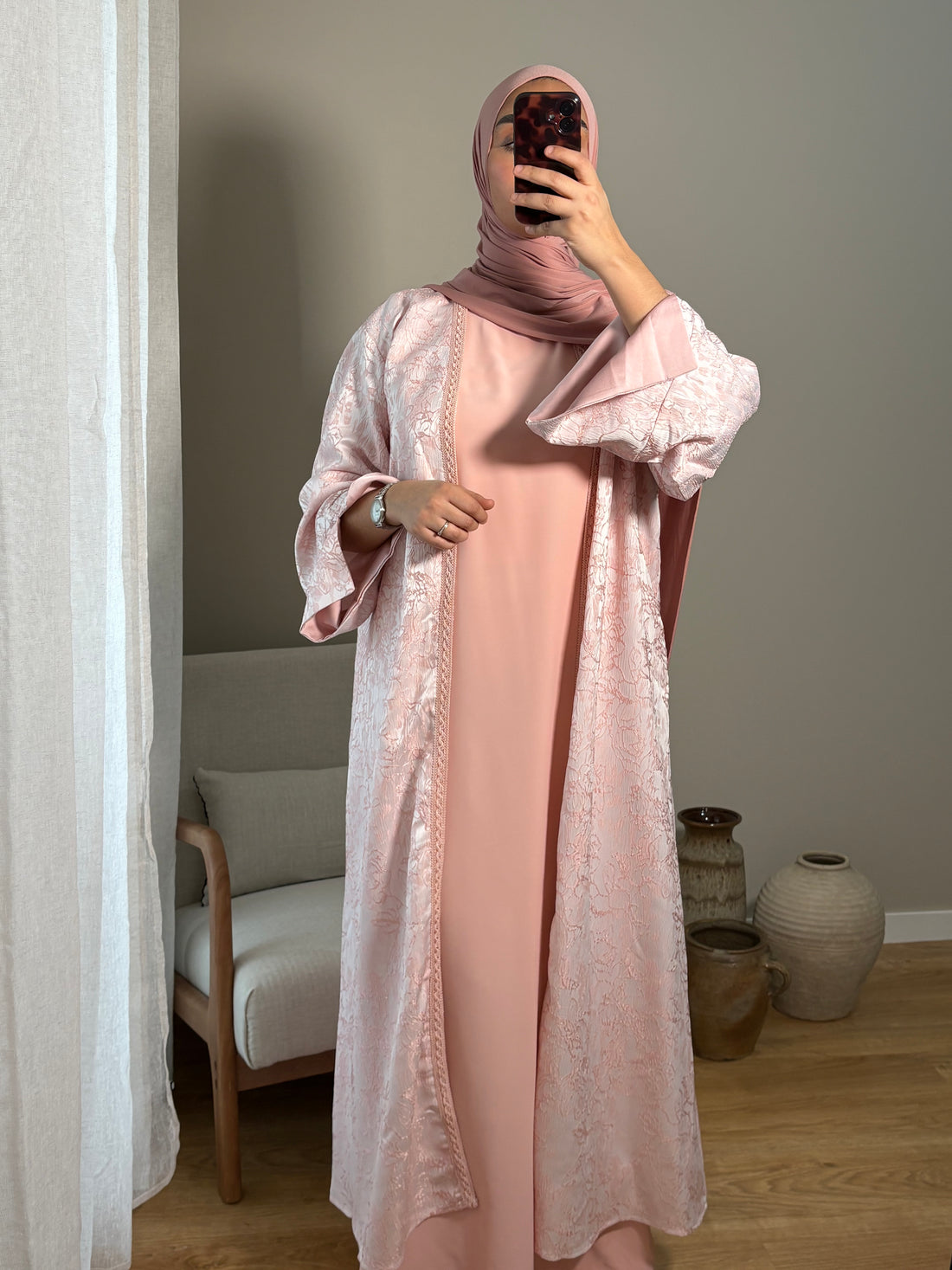 Kimono Brocard Malika | Rose