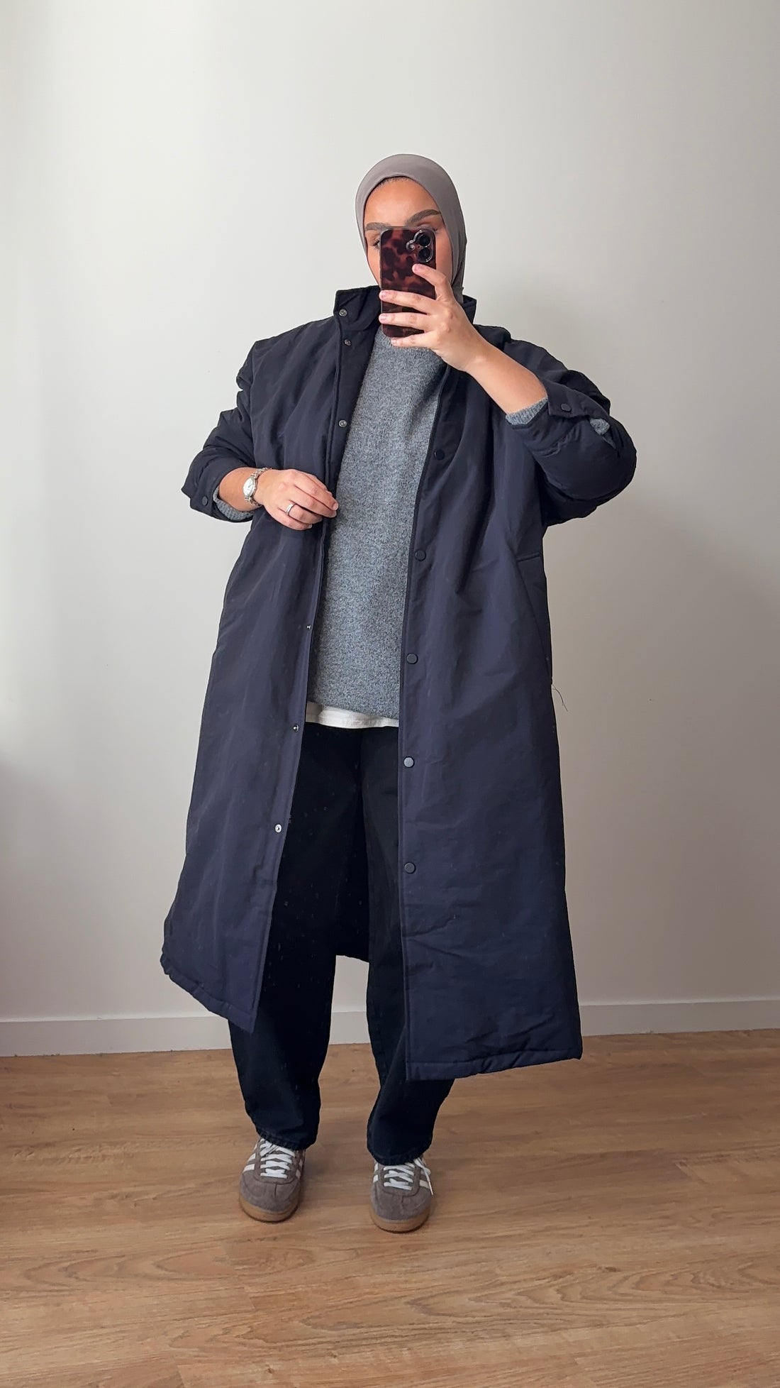 Manteau Oversize Long Blue Navy