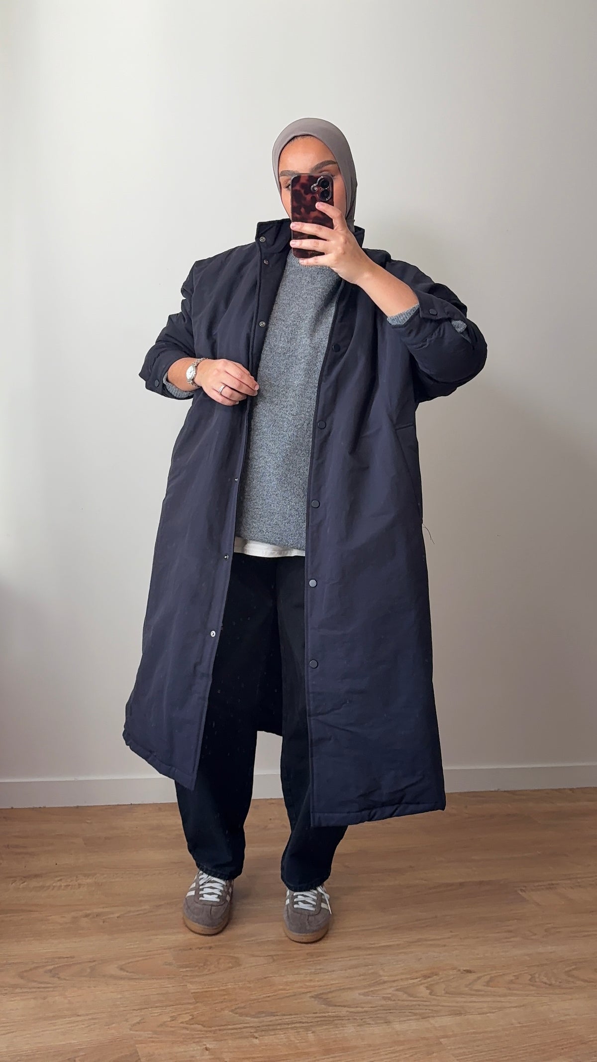 Manteau Oversize Long Blue Navy