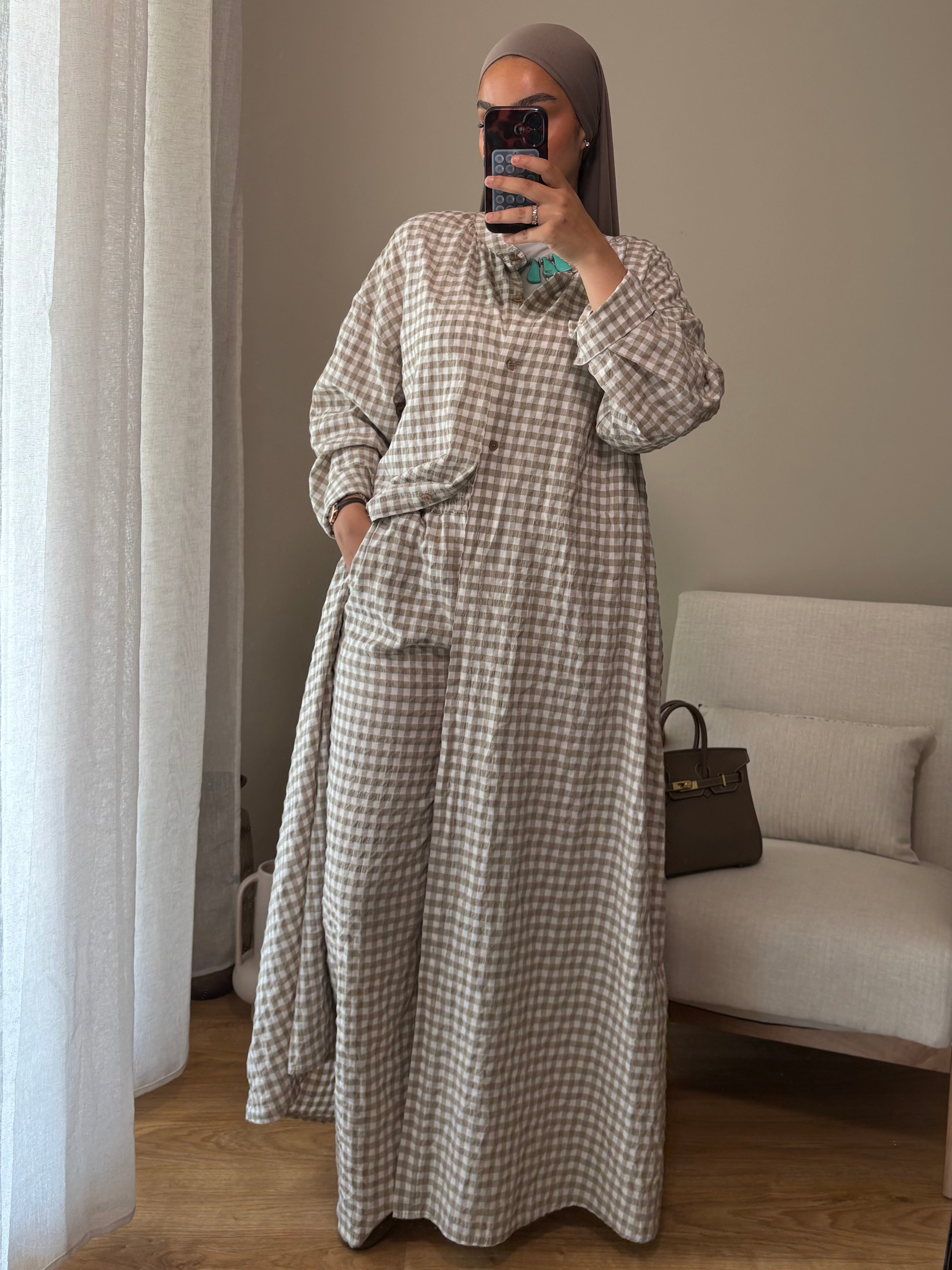 Ensemble Vichy | Taupe