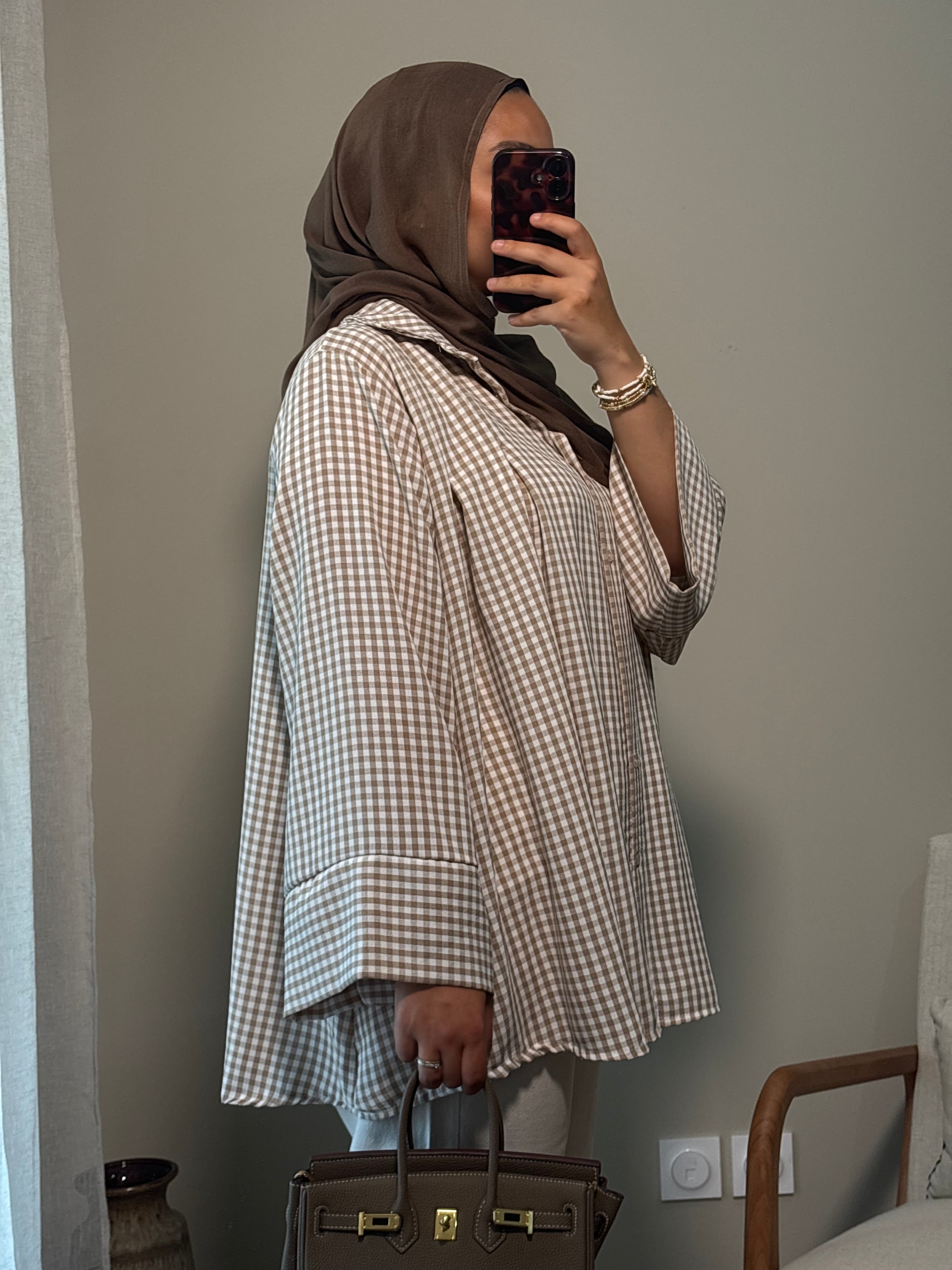 Chemise Vichy | Beige