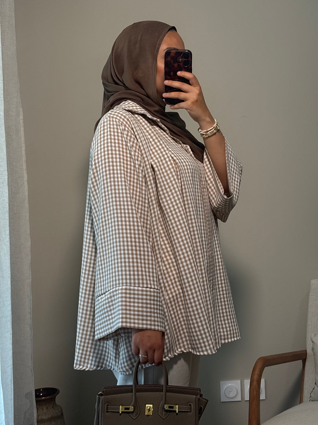 Chemise Vichy | Beige
