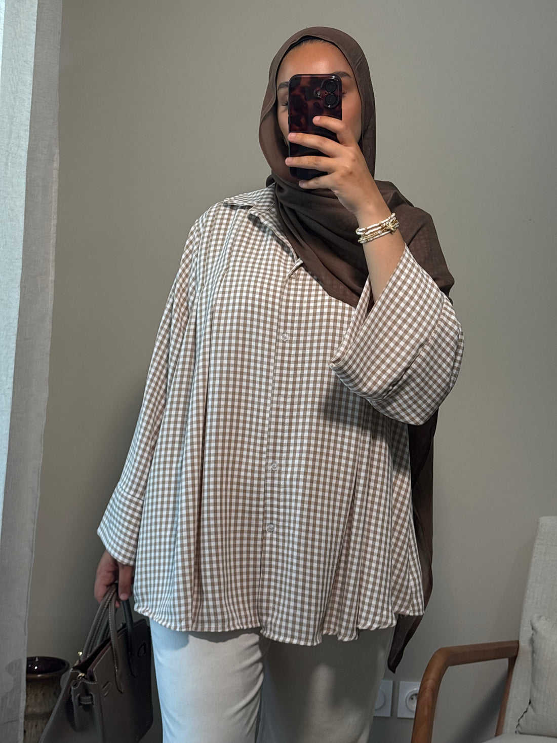Chemise Vichy | Beige