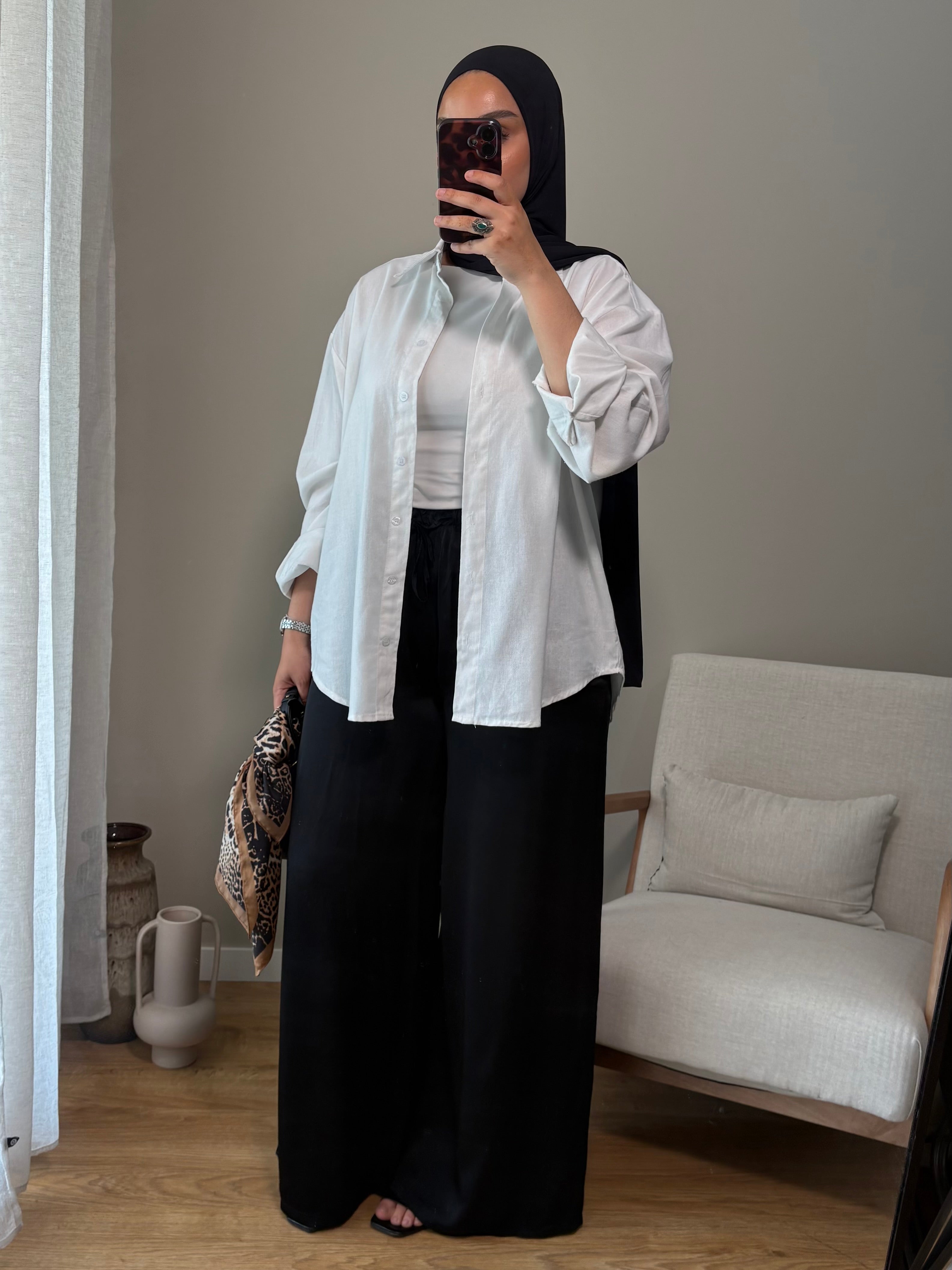Pantalon satiné | Noir