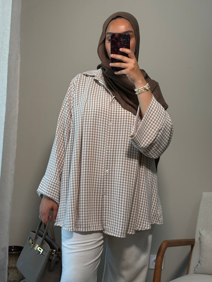 Chemise Vichy | Beige