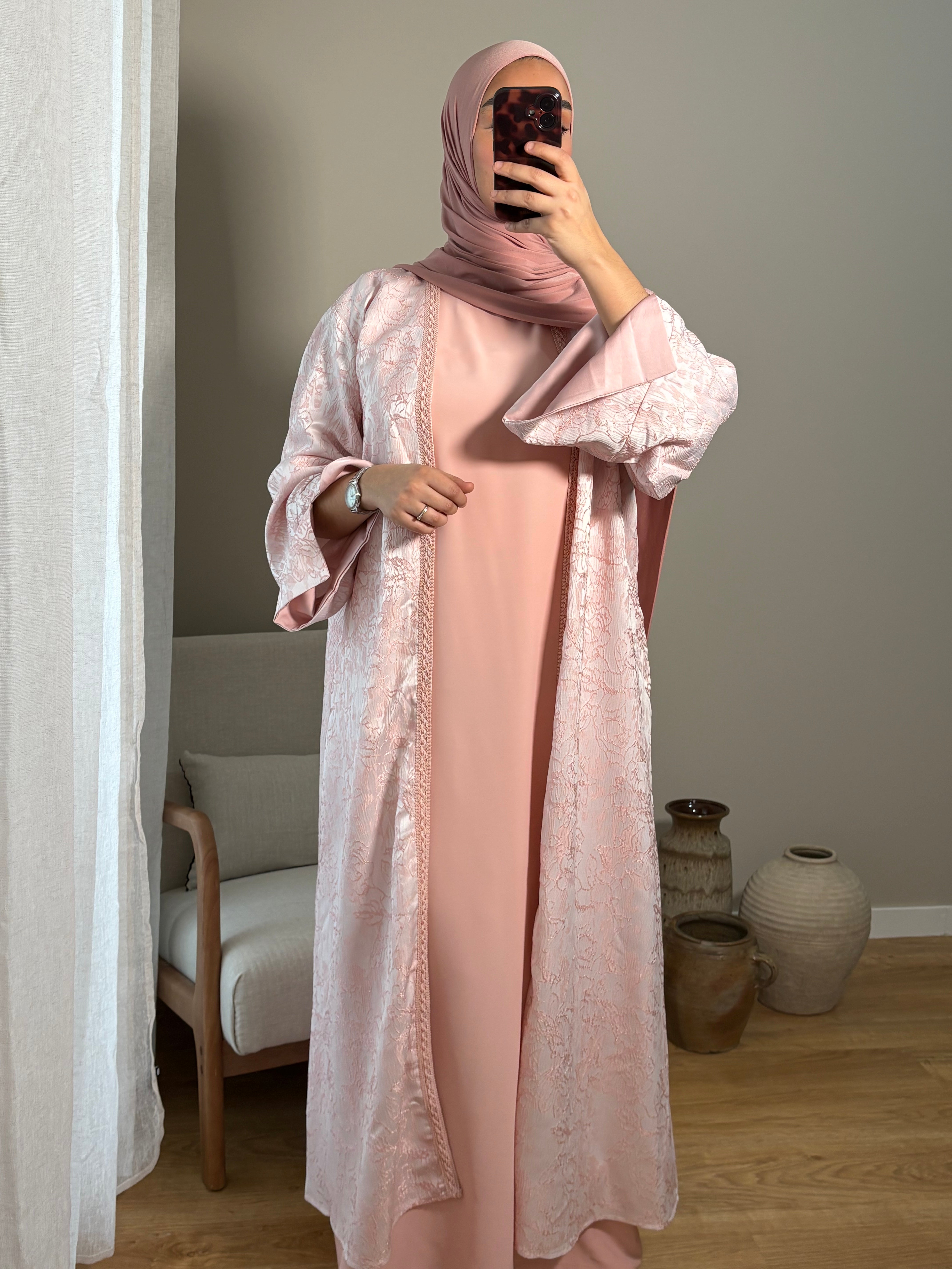 Kimono Brocard Malika | Rose