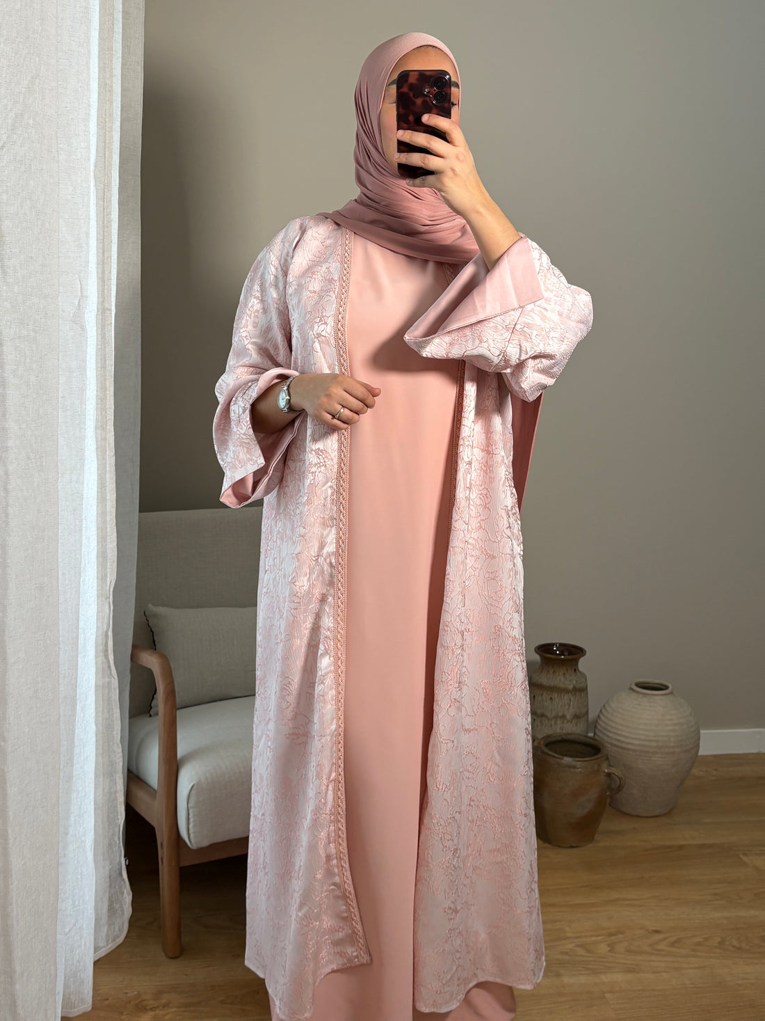 Kimono Brocard Malika | Rose