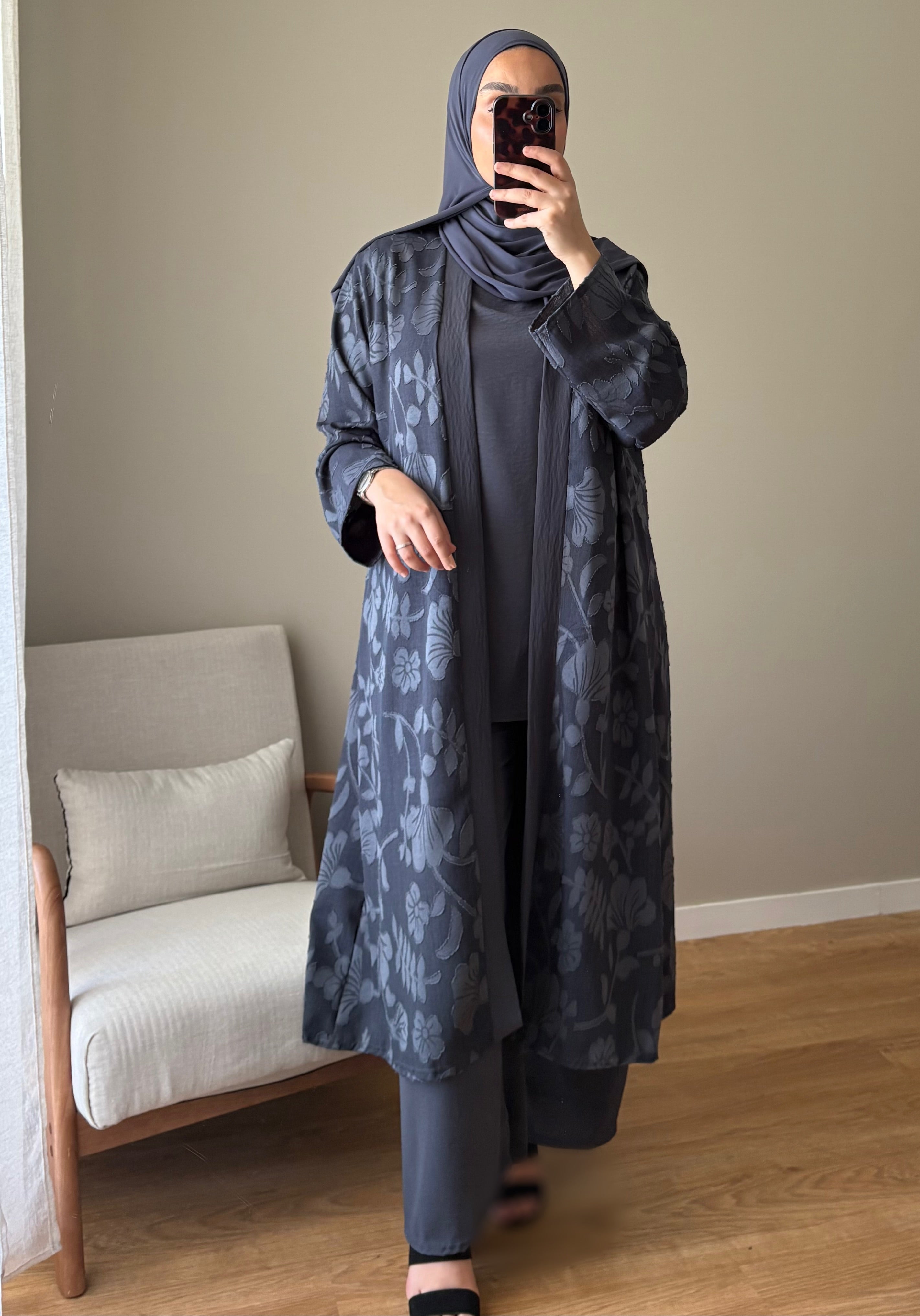 Ensemble 3 pièces Flora | Anthracite