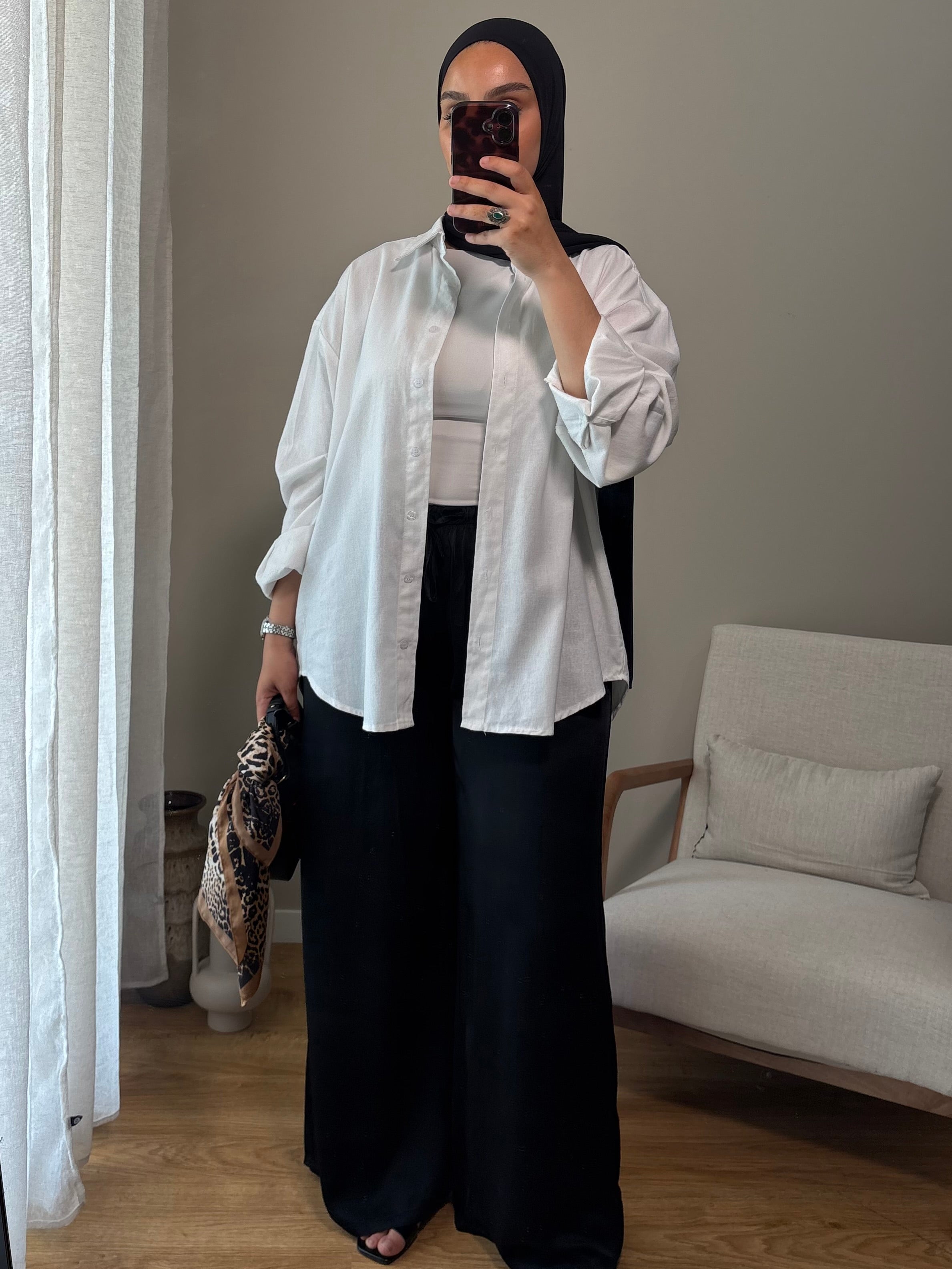 Pantalon satiné | Noir