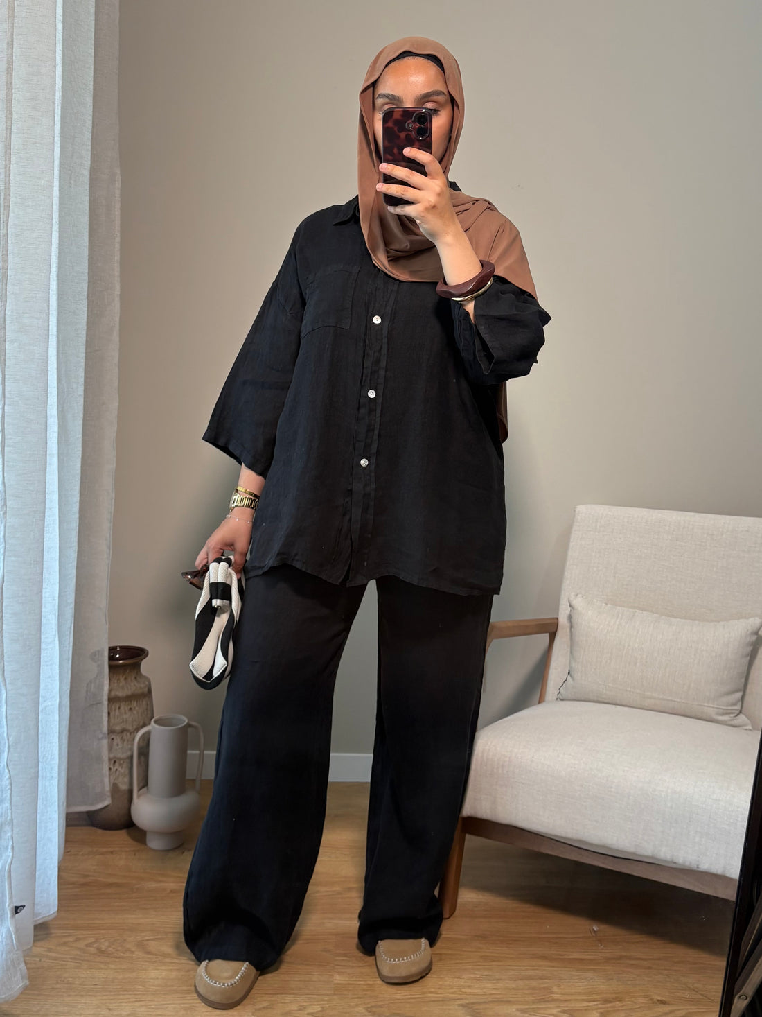 Ensemble 100% lin | Noir